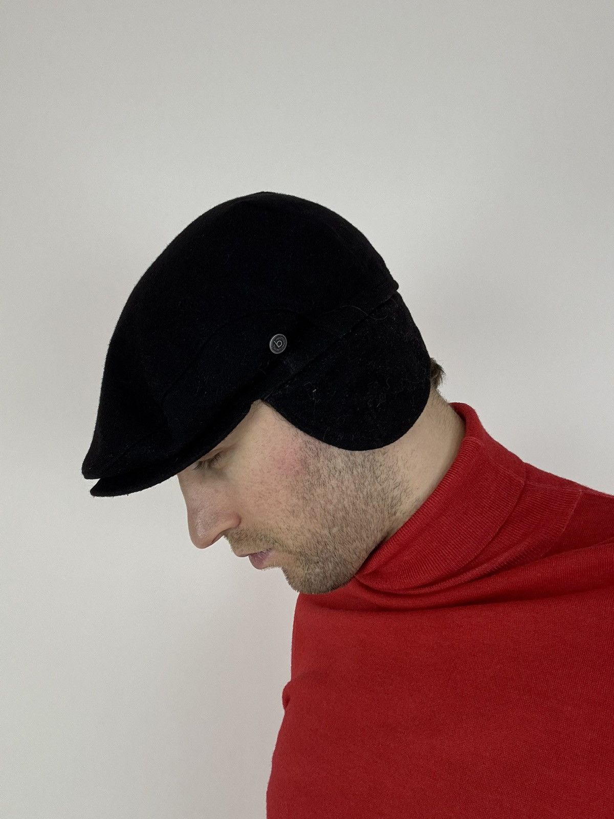 Bugatti × Designer × Vintage Bugatti Flat Cap Wool Hat Windstopper Windproof Size 56-58 Size ONE SIZE - 6 Thumbnail