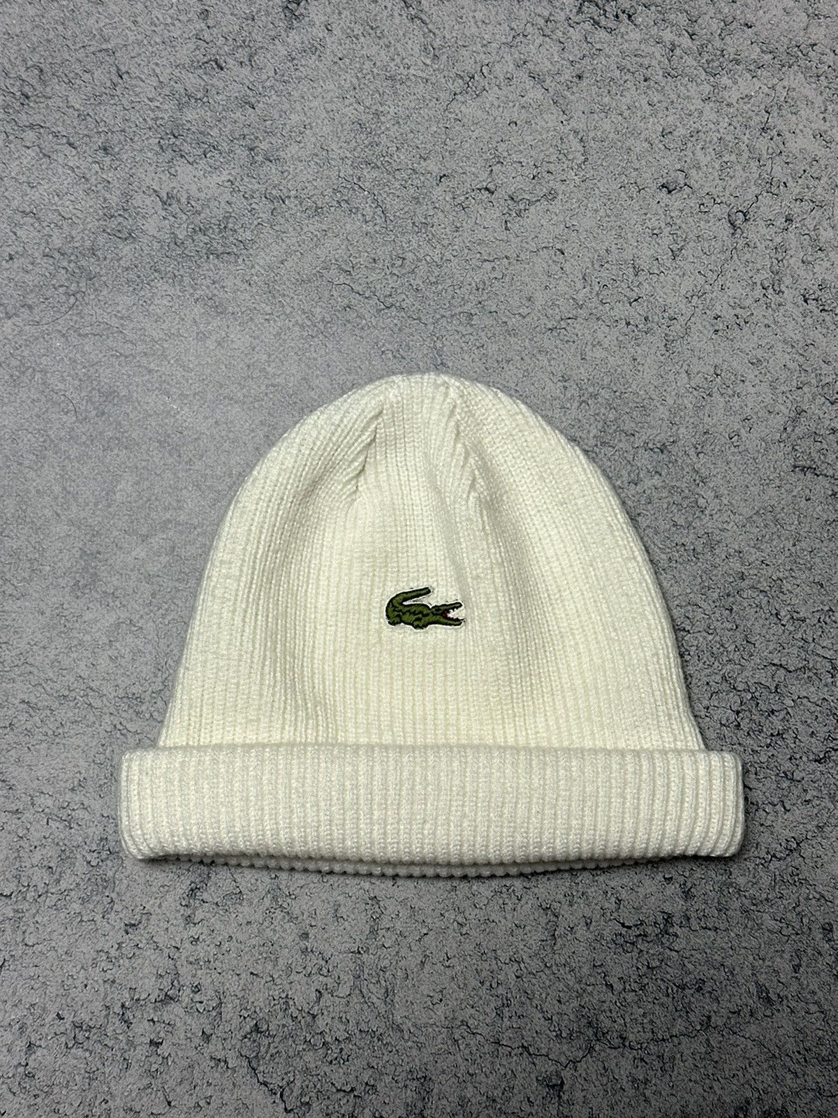 Lacoste Vintage Lacoste Chemise Logo Beanie Hat Size ONE SIZE - 5 Thumbnail