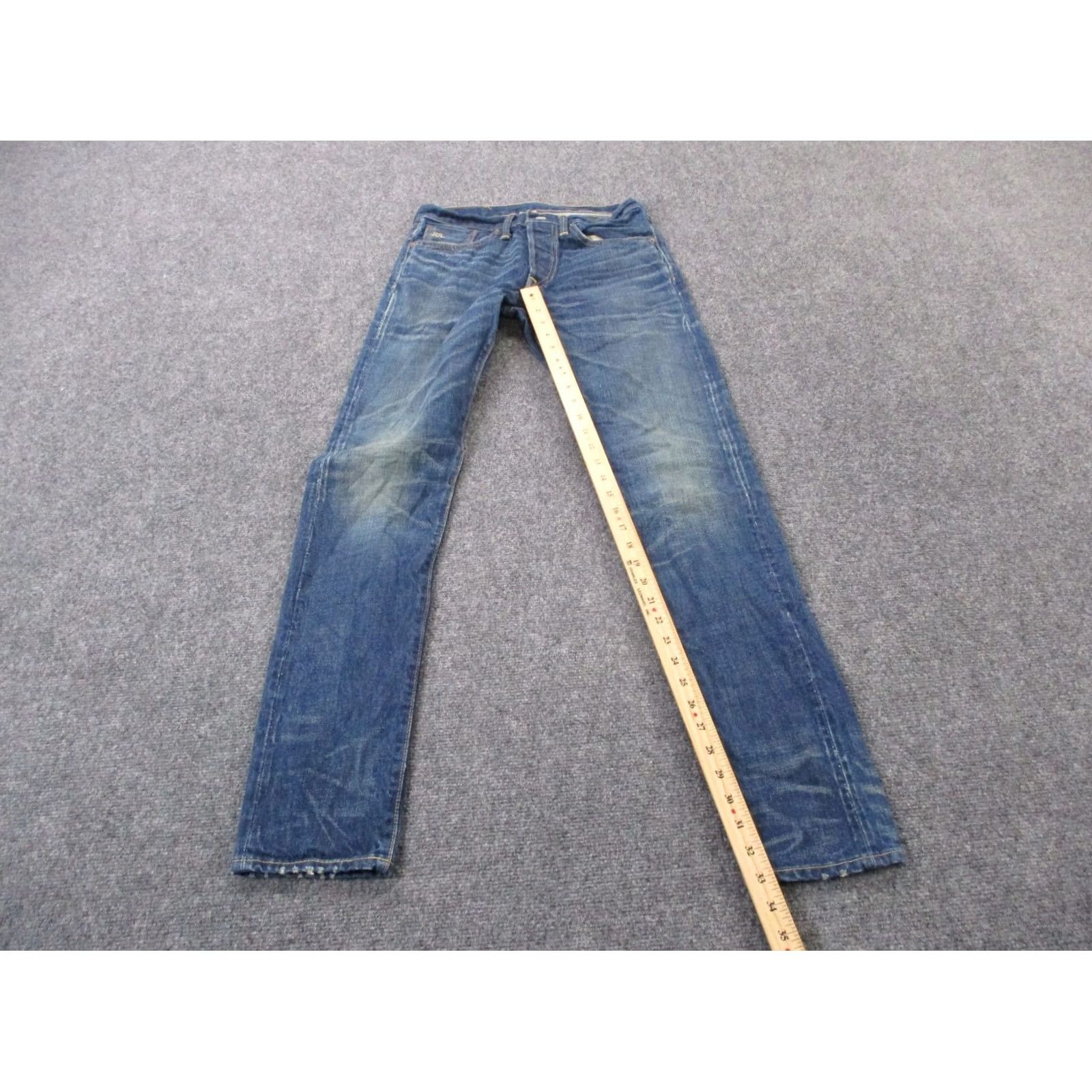 Vintage RRL Ralph Lauren Jeans Men 28 X 32 Denim Selvedge Slim Straight Blue Regular Jeans Mens 28 Size US 28 / EU 44 - 3 Thumbnail