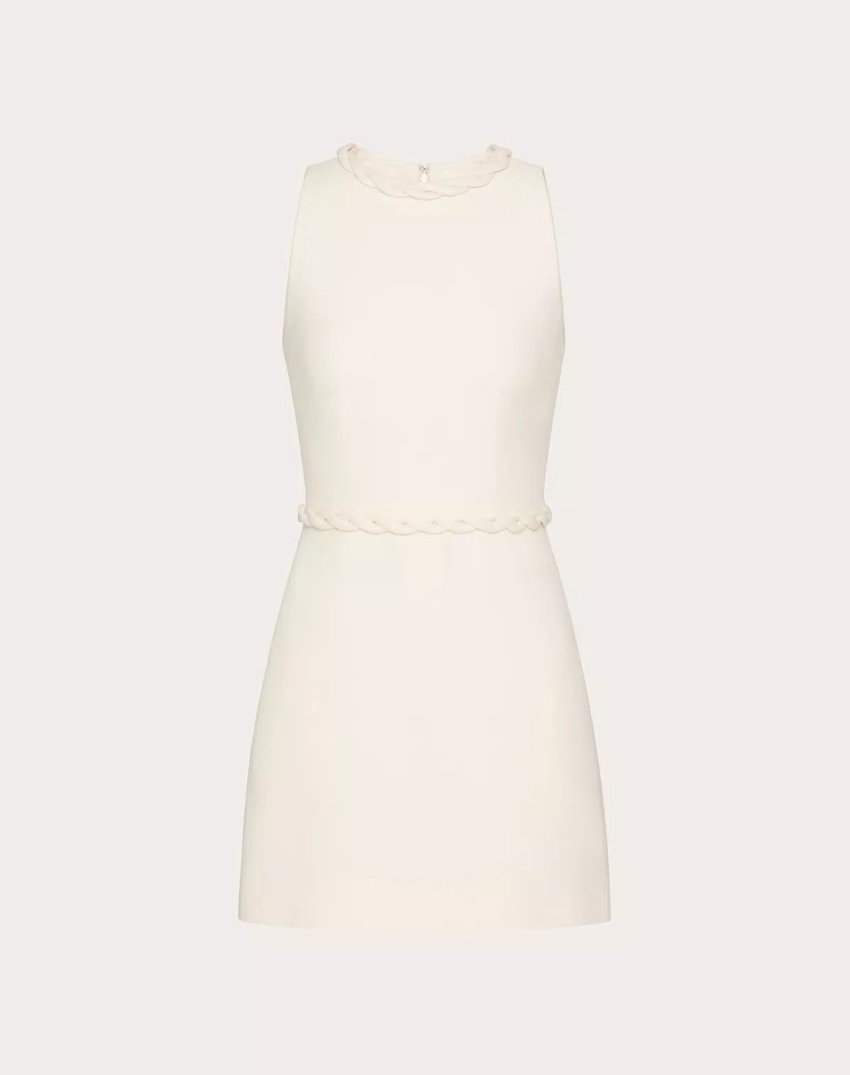 Valentino o1s1wg110426 Crepe Couture Short Dress in Ivory Size XS / US 0-2 / IT 36-38 - 1 Thumbnail