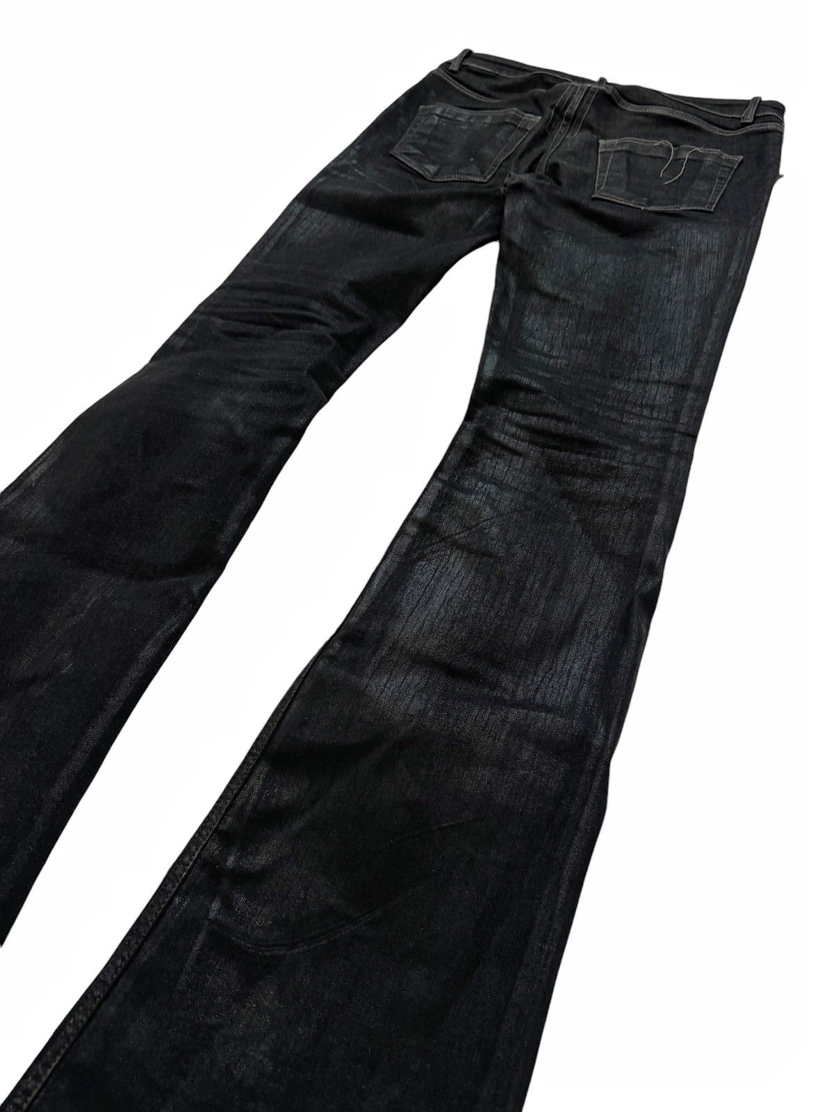 Rick Owens ★ Foil Waxed Tyrone Bootcut Denim Size US 32 / EU 48 - 8 Thumbnail