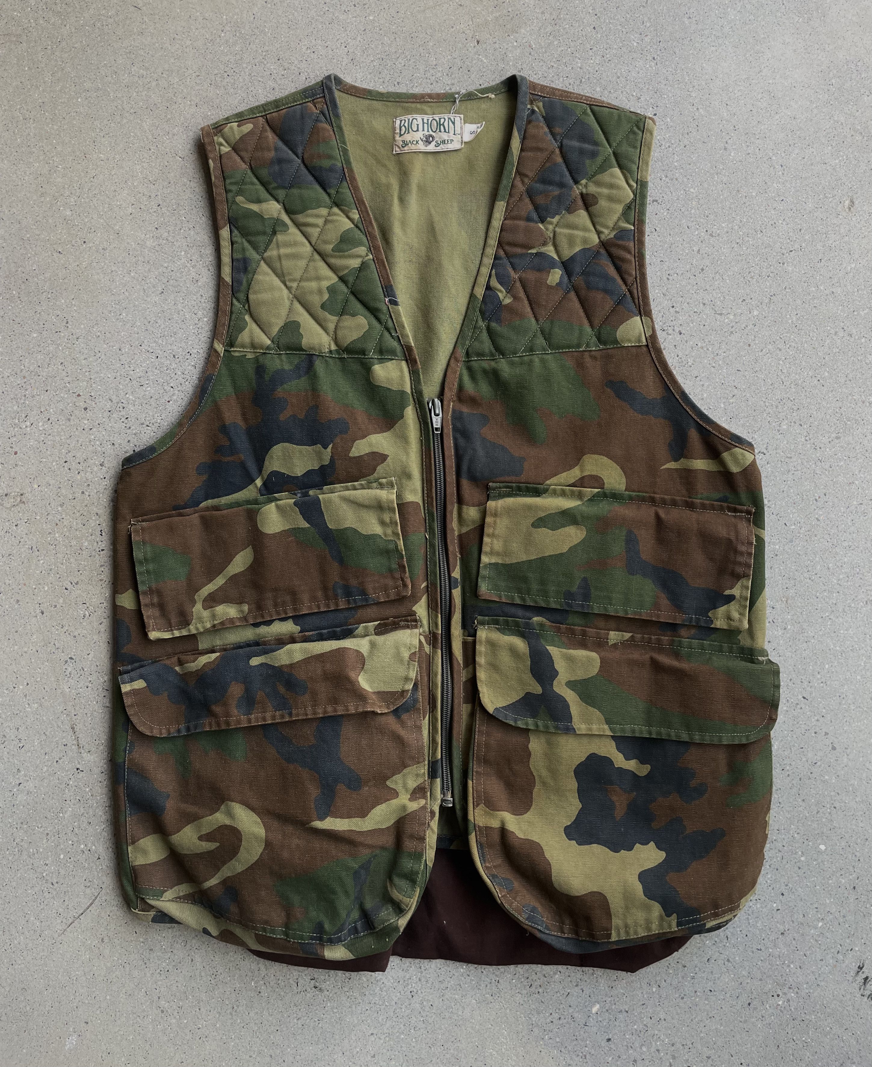 Vintage 1980's CAMO HUNTING VEST Size US M / EU 48-50 / 2 - 1 Thumbnail
