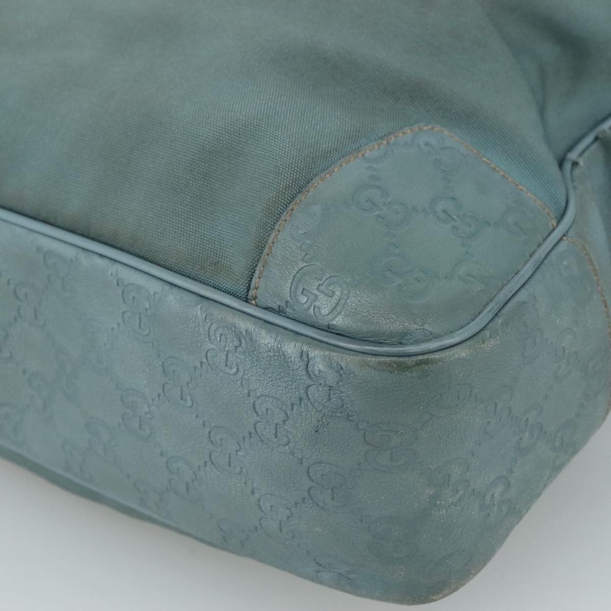 Gucci GUCCI GG Canvas Guccissima Shoulder Bag Turquoise Blue Size ONE SIZE - 15 Thumbnail