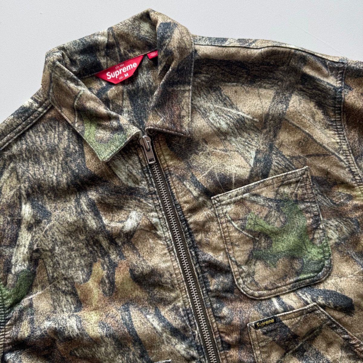 Supreme FW23 Camo Moleskin Work Jacket Size US M / EU 48-50 / 2 - 5 Thumbnail