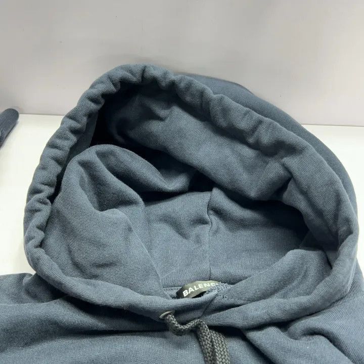 Balenciaga Balenciaga Balenciaga Navy Blue Logo Hoodie -2507 Size US M / EU 48-50 / 2 - 6 Thumbnail