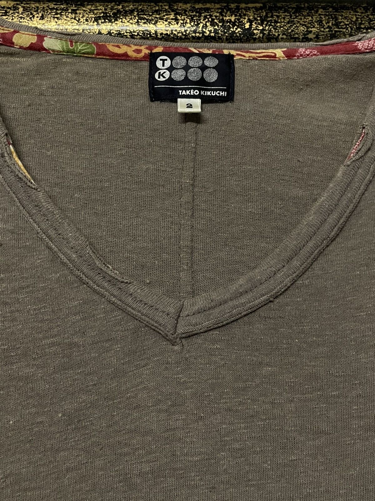 Japanese Brand × Takeo Kikuchi × Vintage Vintage Japan Designer Takeo Kikuchi Distressed Longsleeve Size US S / EU 44-46 / 1 - 7 Thumbnail