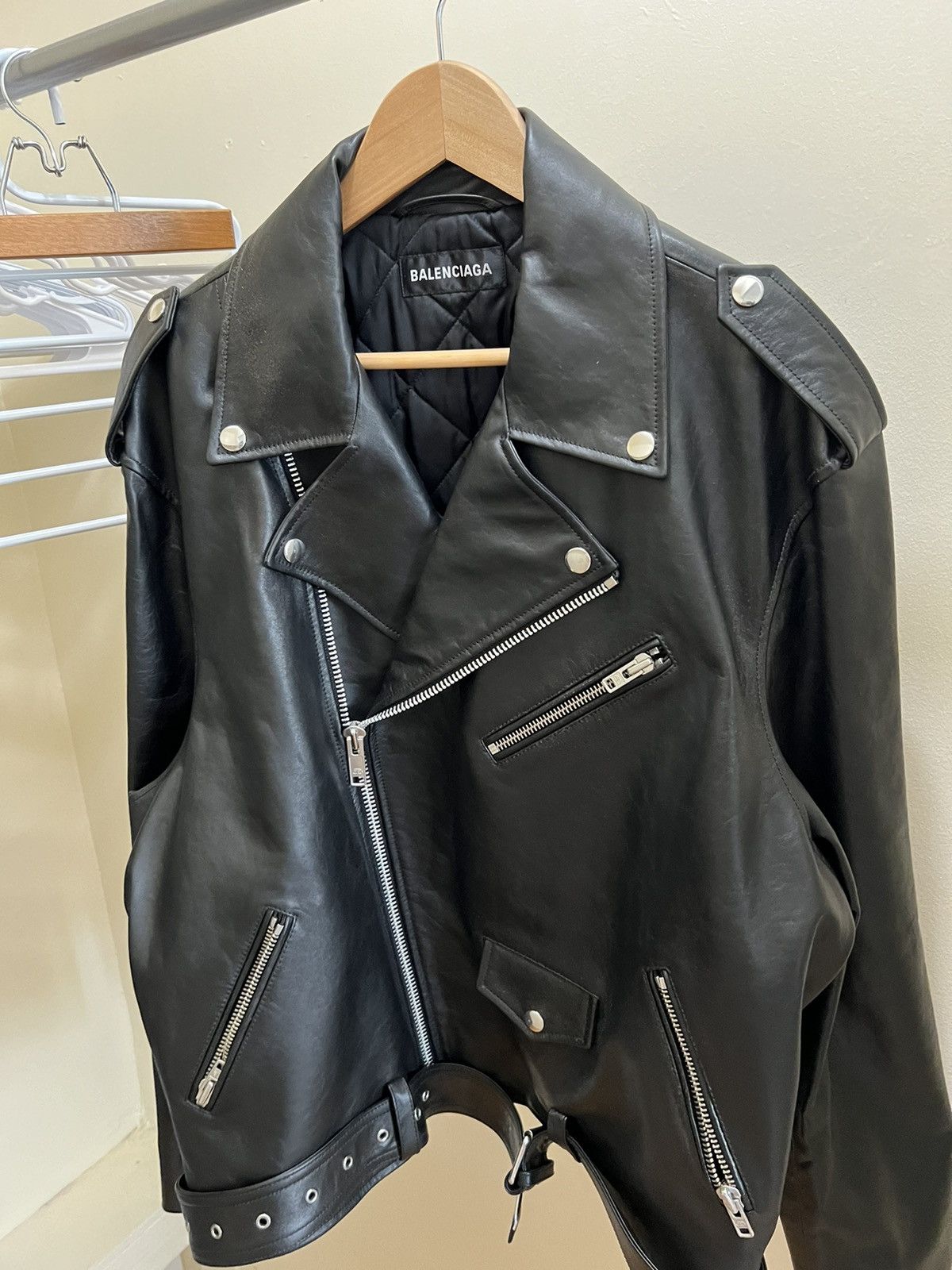 Balenciaga Balenciaga 2017 Logo Leather Jacket Size US M / EU 48-50 / 2 - 1 Thumbnail