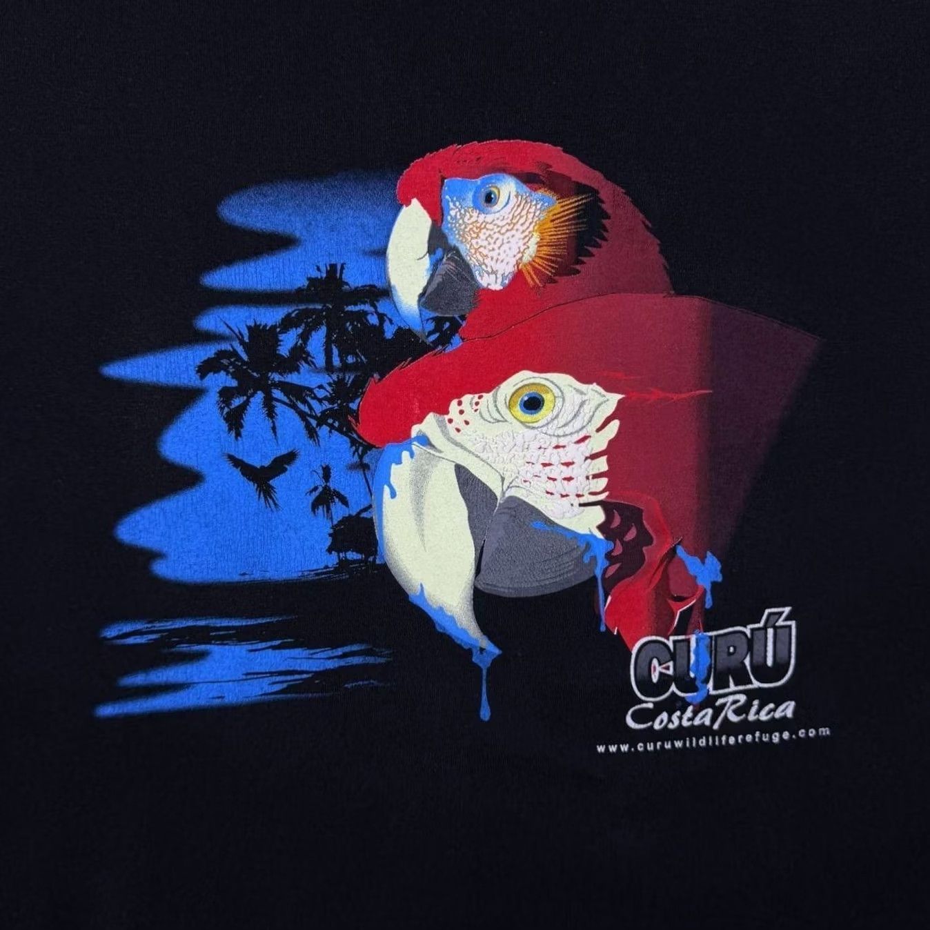 Vintage VINTAGE Curu Costa Rica Parrot Wildlife Tourist Graphic Black T-Shirt Small Mens Tee Graphic Print Costa Rica Parrot Wildlife Tourists 90s? Size US S / EU 44-46 / 1 - 3 Thumbnail