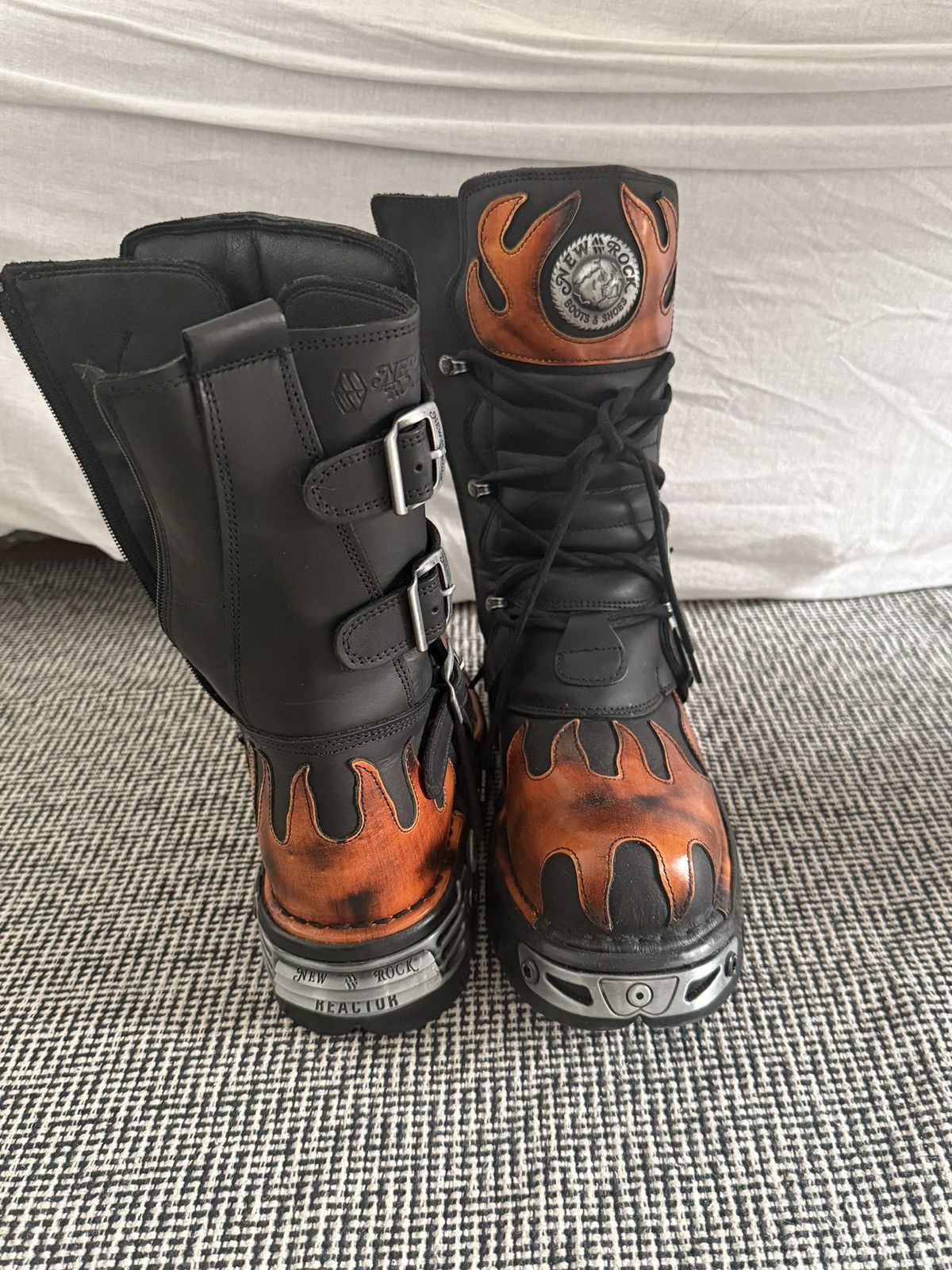 New Rock New Rock flammes noires et orange/neuf Size US 10 / EU 43 - 3 Thumbnail