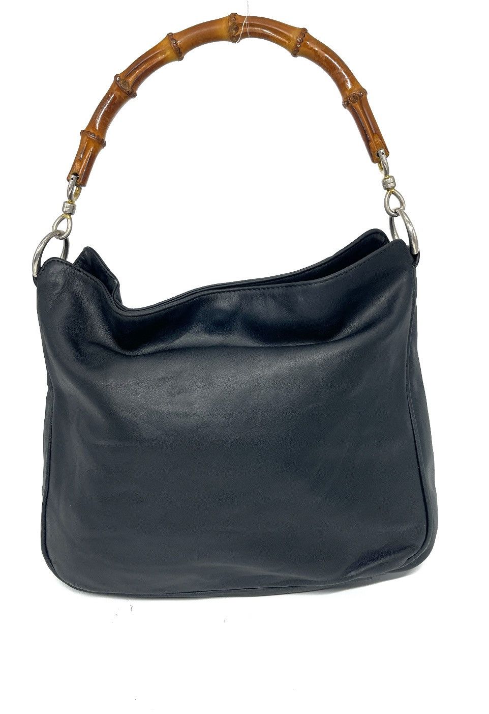 Gucci Authentic GUCCI Bamboo Leather Handbag Bag Size ONE SIZE - 2 Thumbnail