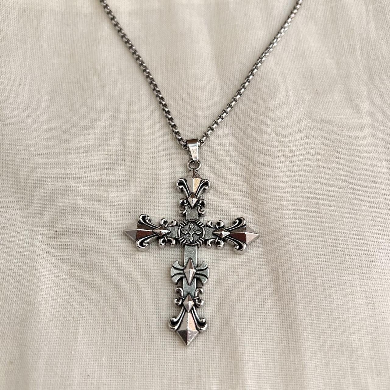 Japanese Brand y2k 2000s grunge heavy metal gothic cross pendant necklace Size ONE SIZE - 5 Thumbnail