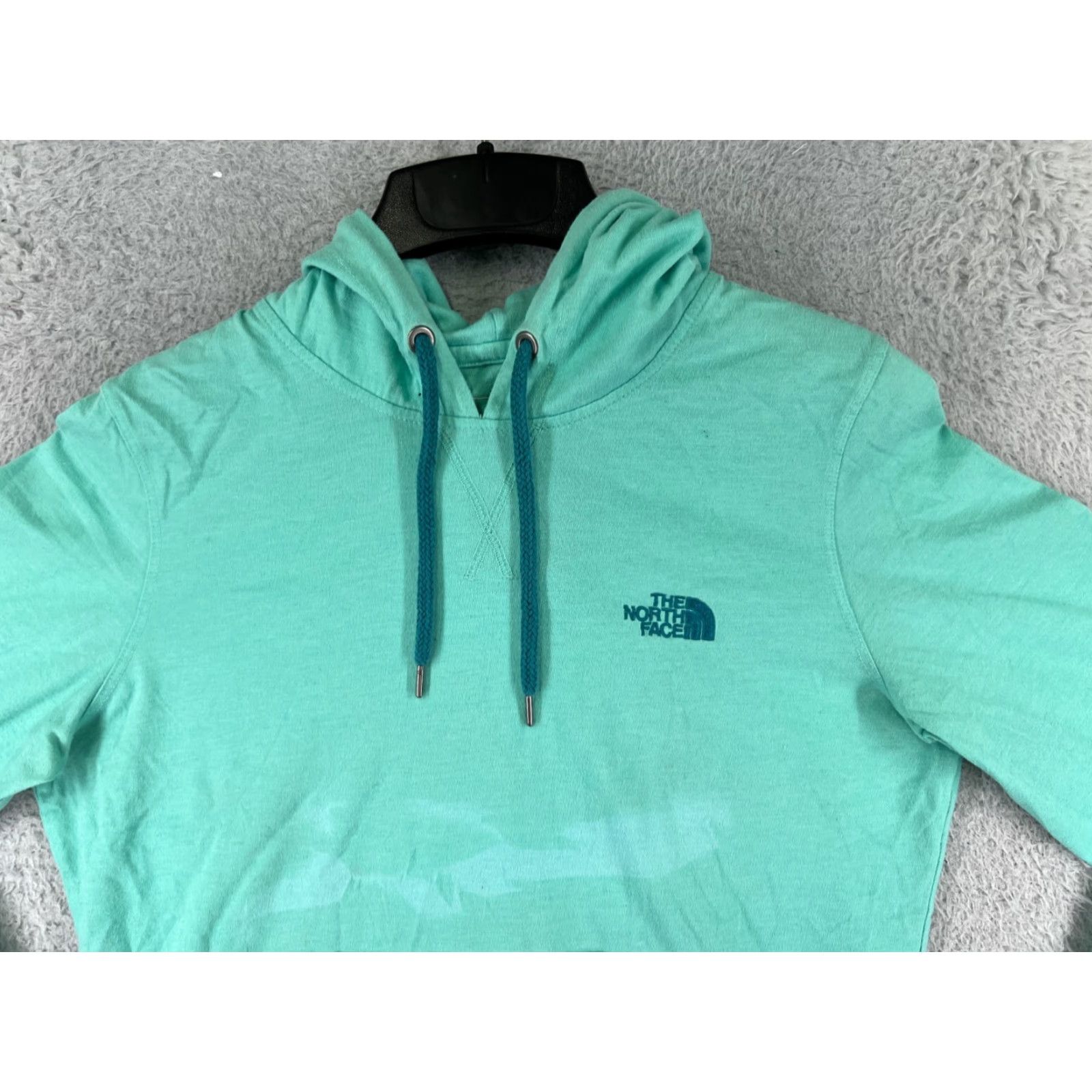 The North Face The North Face Hoodie Womens Large Teal Kangaroo Pocket Cotton Jersey Size L / US 10 / IT 46 - 6 Thumbnail