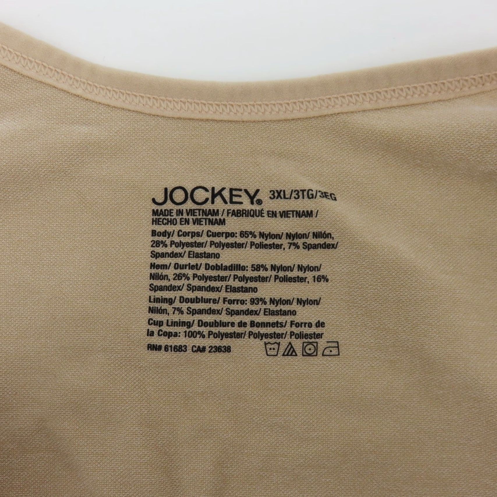 Jockey Jockey Women 3XL Beige Wireless Padded Bralette Bra No Wire Plus Size Pullover Bralette Paded Wireless Bralette Size ONE SIZE - 7 Thumbnail