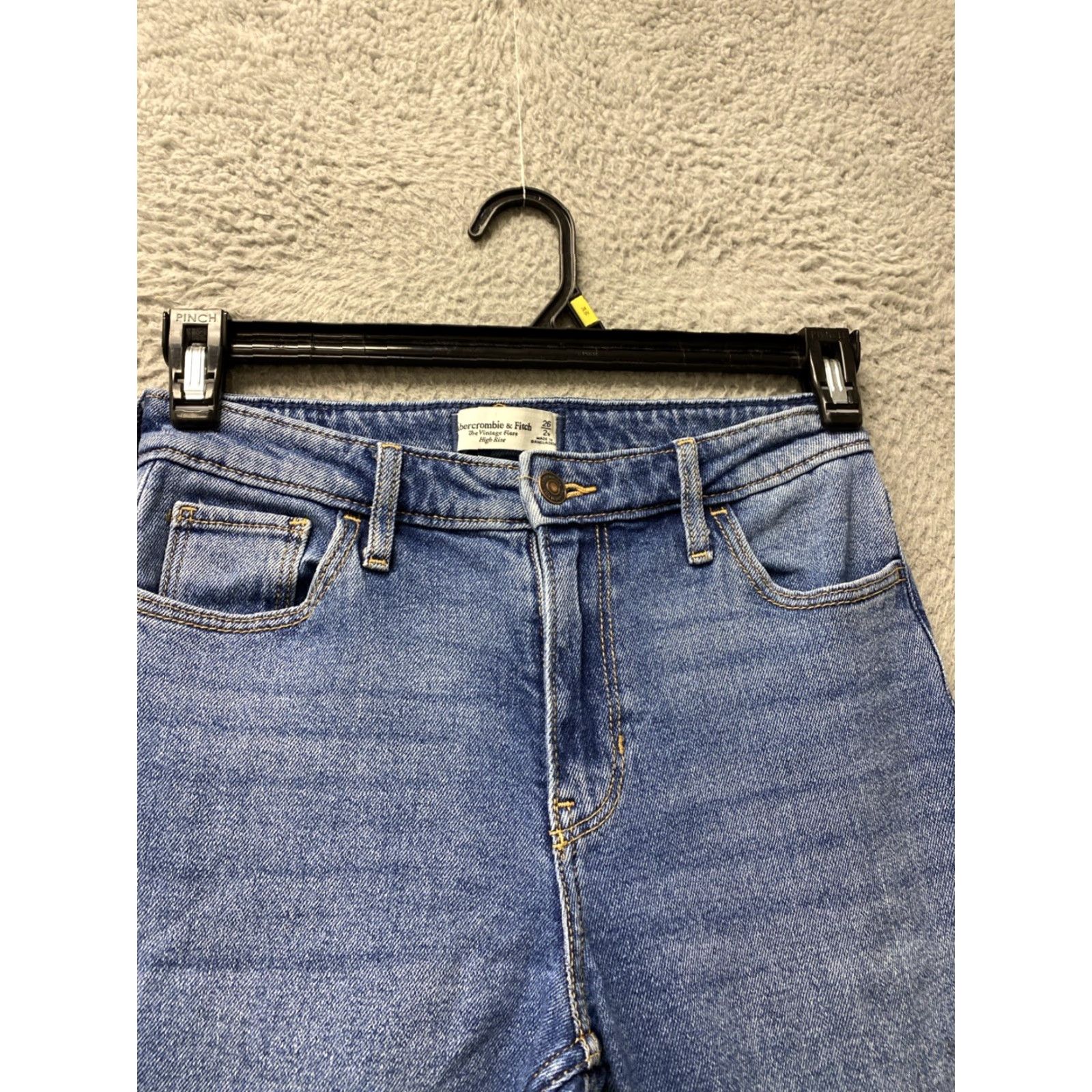 Abercrombie & Fitch VINTAGE Abercrombie & Fitch Jeans High Rise Boot Flare Women 28x29 Blue 90s Y2K Bedazzled Stars Vintage 159-5 Size 28" / US 6 / IT 42 - 2 Thumbnail