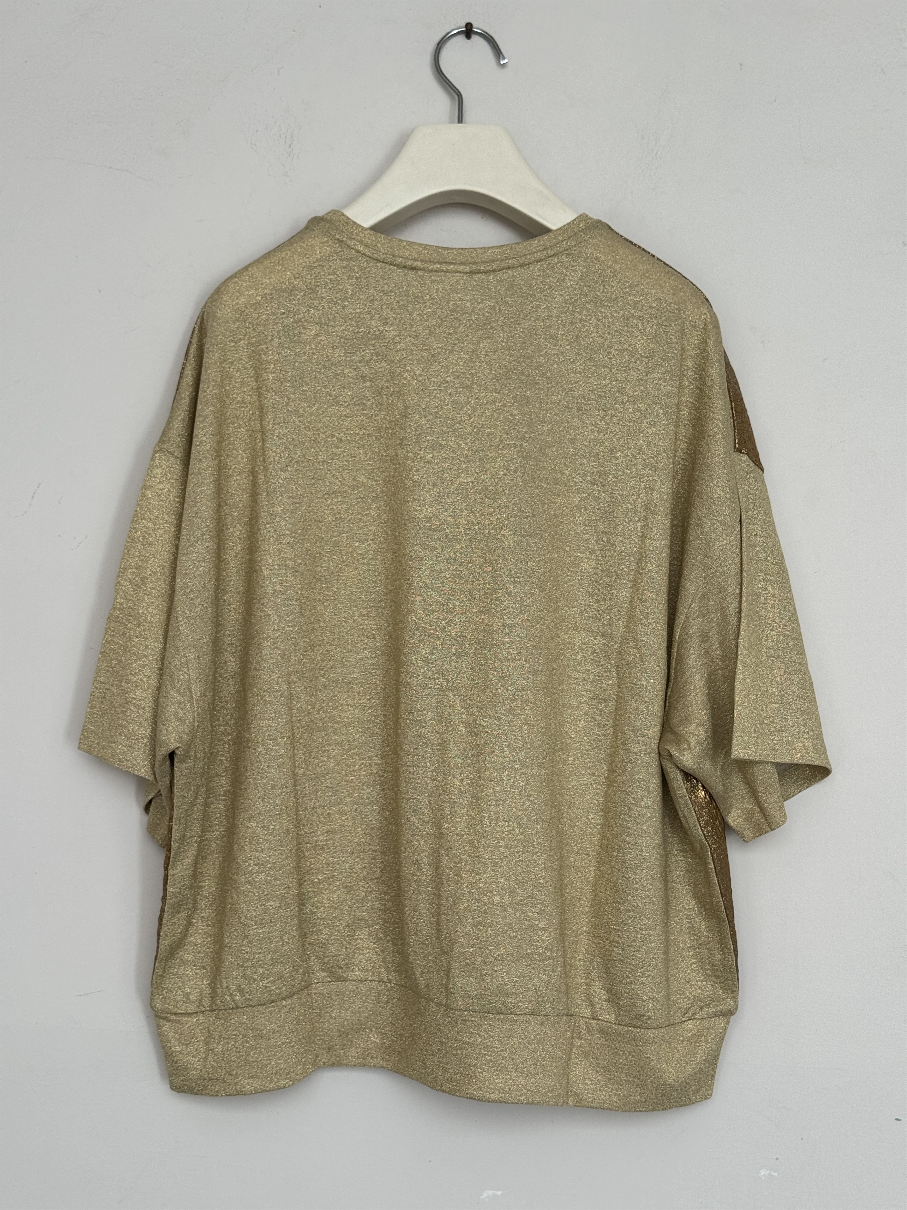 Dries Van Noten Dries Van Noten Metallic Short-Sleeve Top Size S / US 4 / IT 40 - 2 Thumbnail