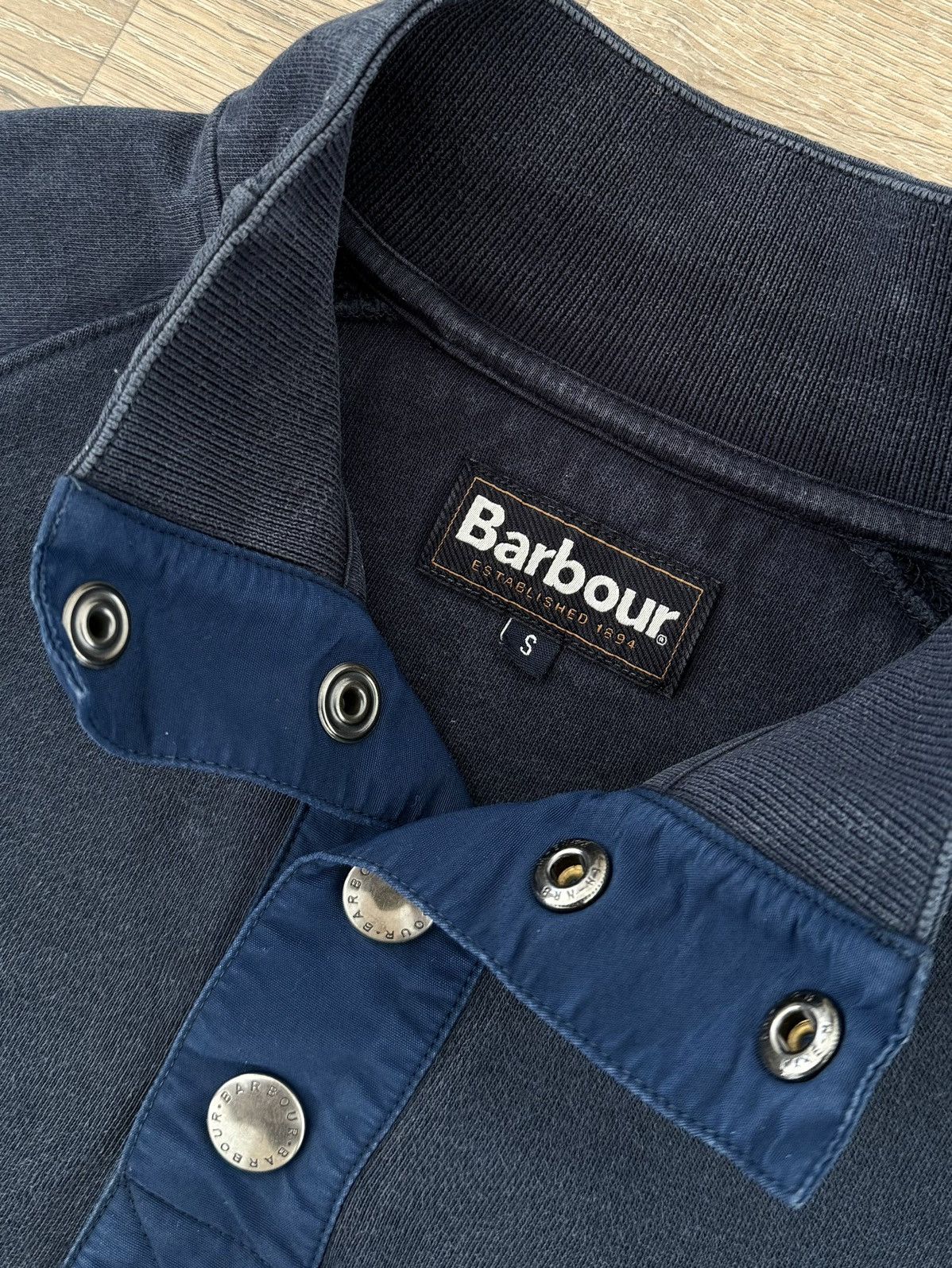 Barbour Vintage Barbour England Navy Pullover 1/4 Rare Sweatshirt Size US S / EU 44-46 / 1 - 6 Thumbnail