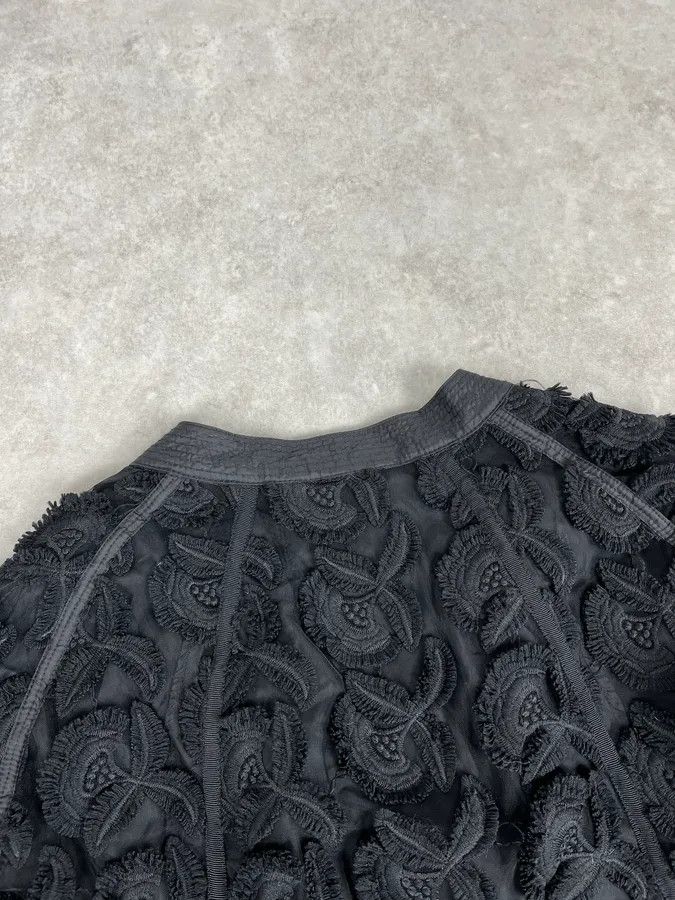 2000s Cavalli Flowers Abstract Embroidered Bomber Jacket