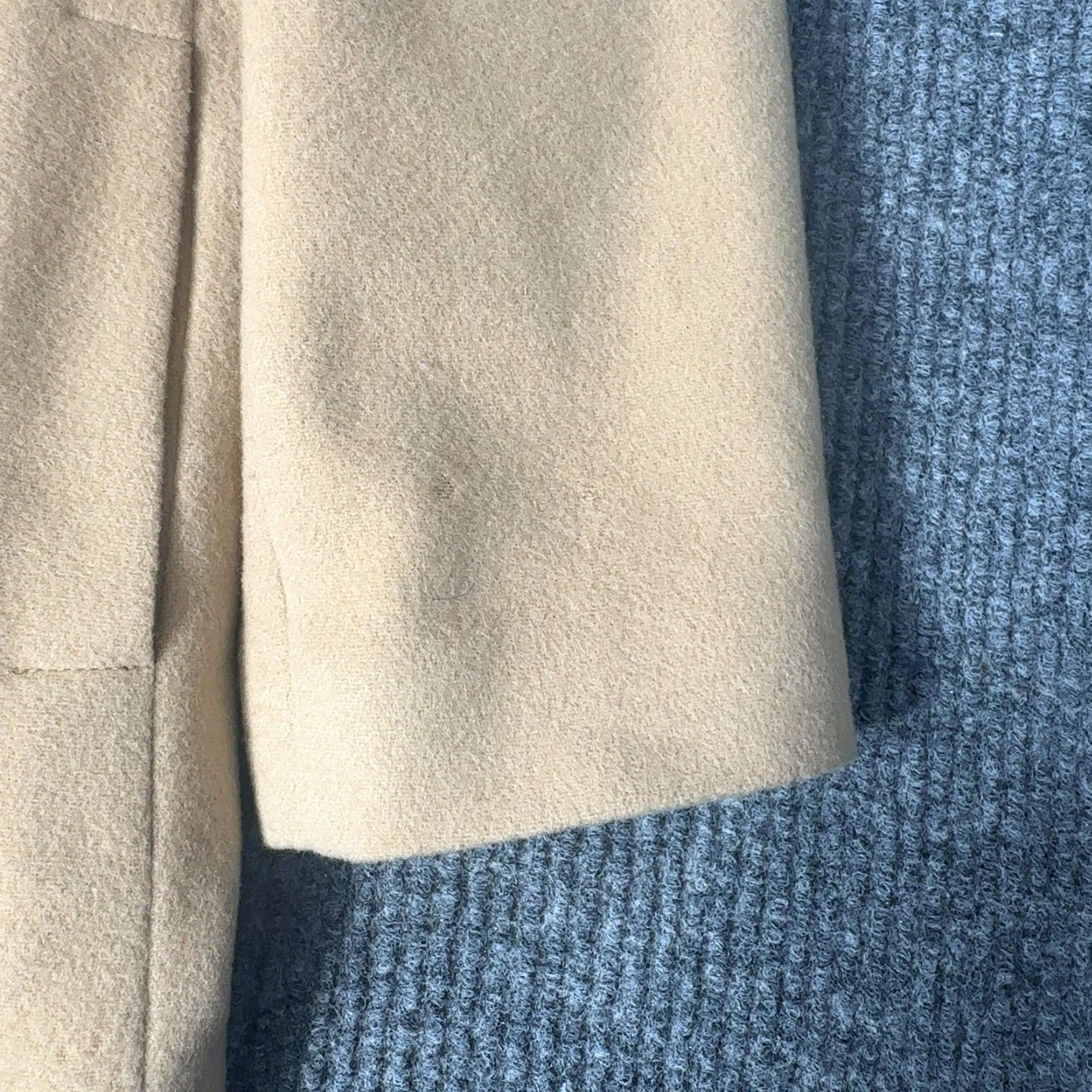 Vintage Harve Benard Sport Blazer Womens 16W Tan Wool Cashmere Button Longline Jacket Coat Size XXL / US 16-18 / IT 52-54 - 3 Thumbnail