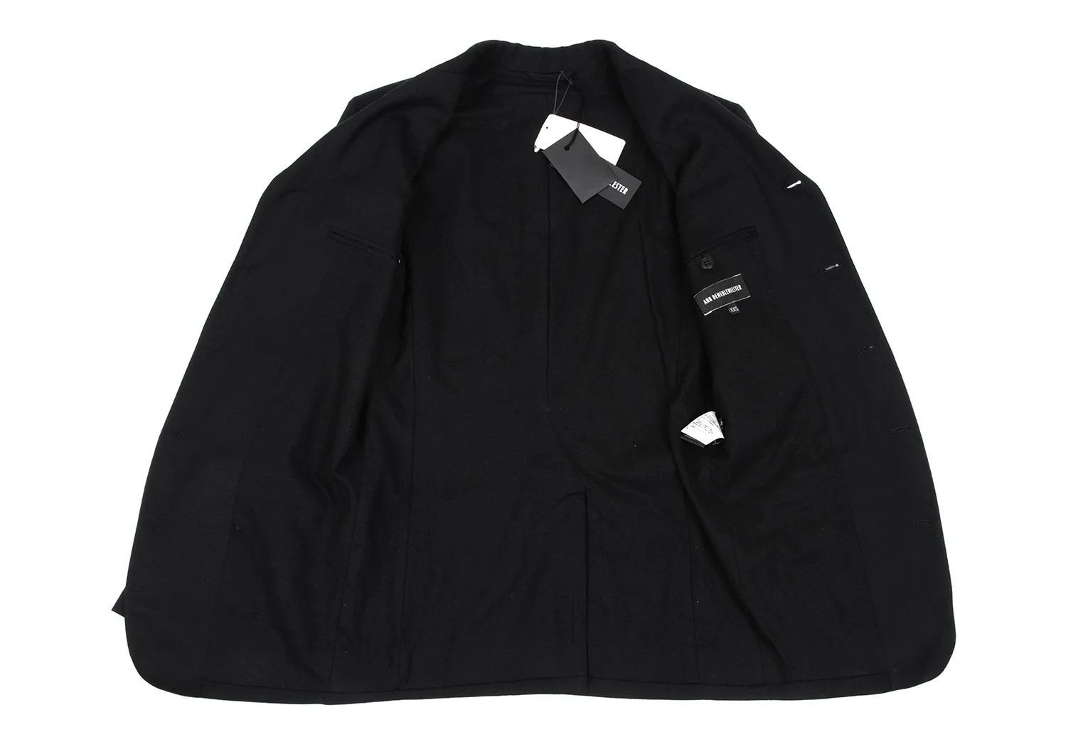 Ann Demeulemeester Wool Strap Design Jacket in Black, Size XXS Size US XXS / EU 40 - 12 Thumbnail