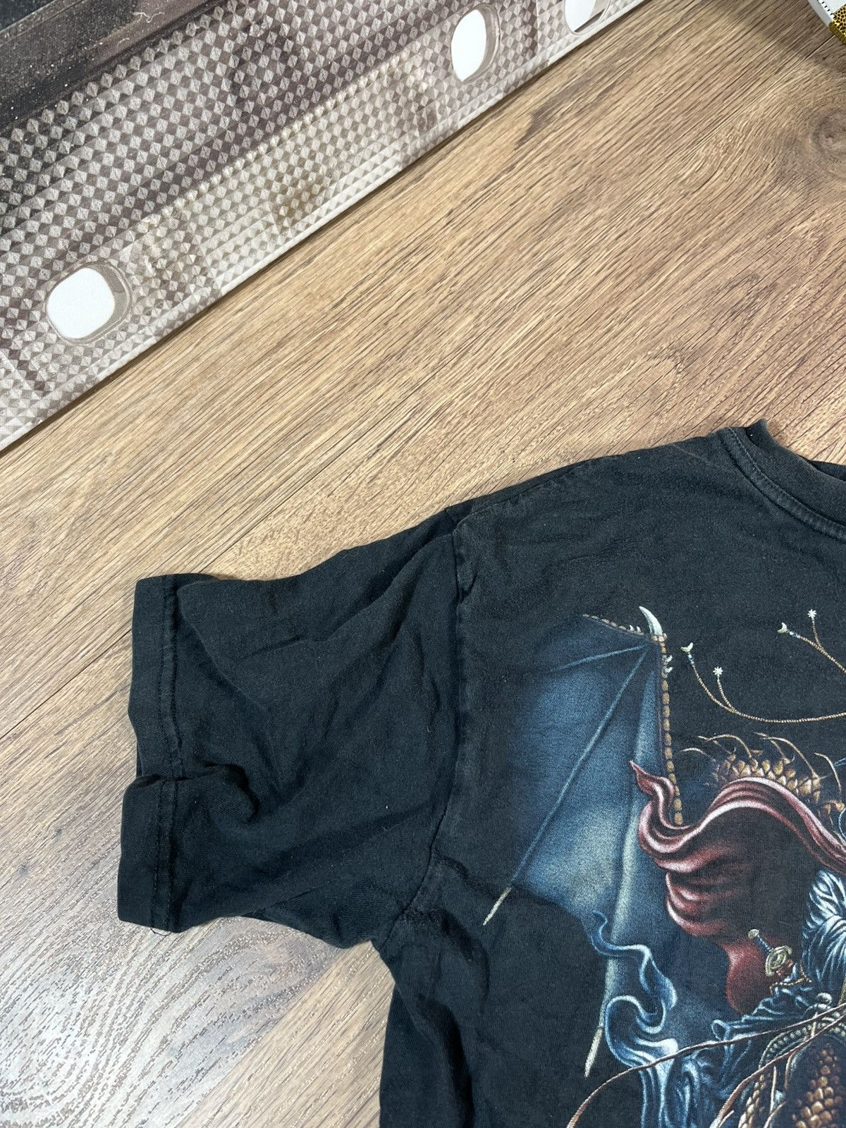 Other Vintage 90s Other Worlds Wizard Dragon T Shirt Size US XL / EU 56 / 4 - 5 Thumbnail