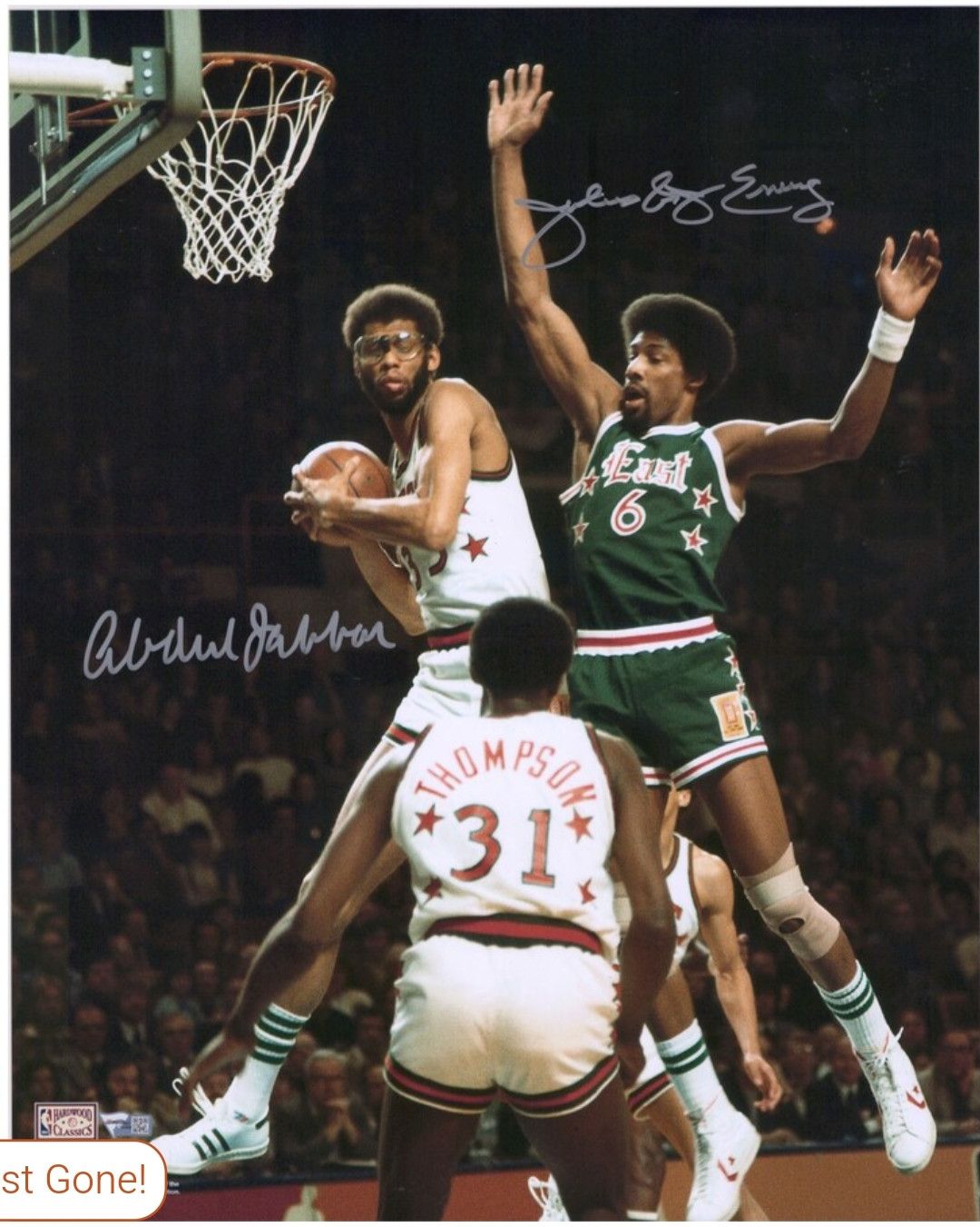 NBA × Vintage Rare!! NBA Court Classic 1977 Photo Vintage Shirt Size US XXL / EU 58 / 5 - 9 Thumbnail