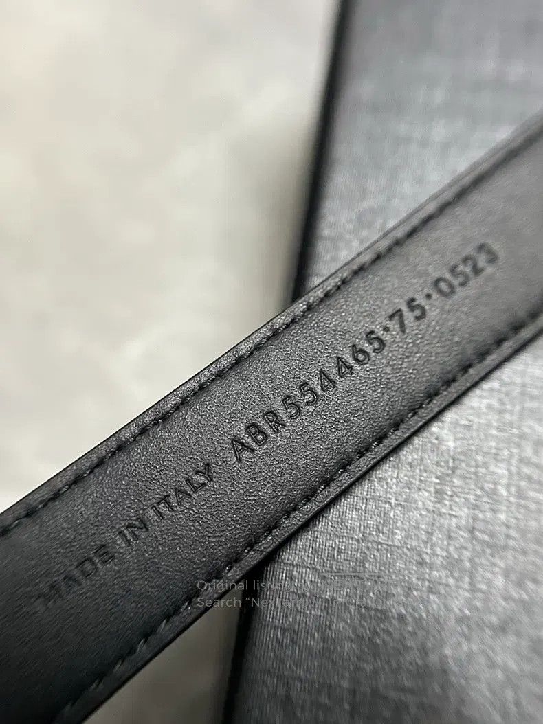 Saint Laurent Paris Saint Laurent Paris Black gold logo emblem needle buckle b Size ONE SIZE - 8 Thumbnail