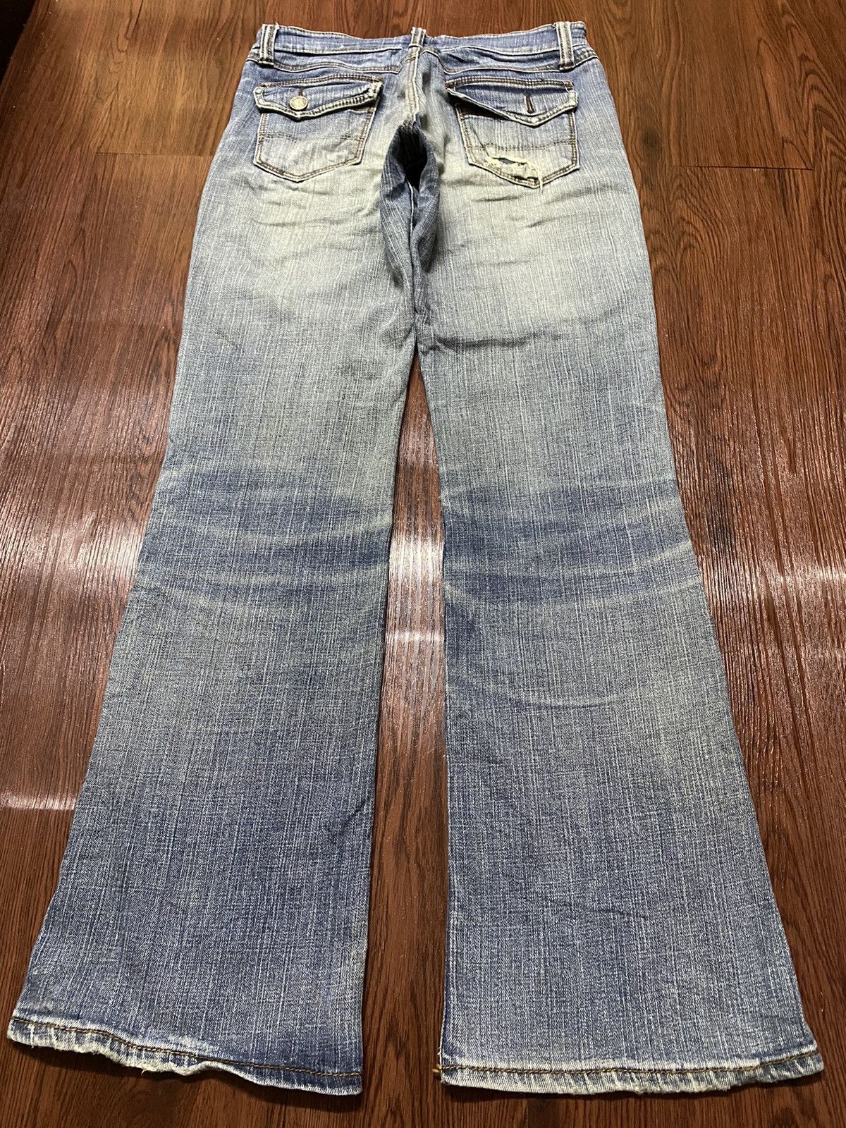 Japanese Brand Vintage Japanese Brands Blue Wash Distressed Flare Jeans Size US 29 - 2 Thumbnail