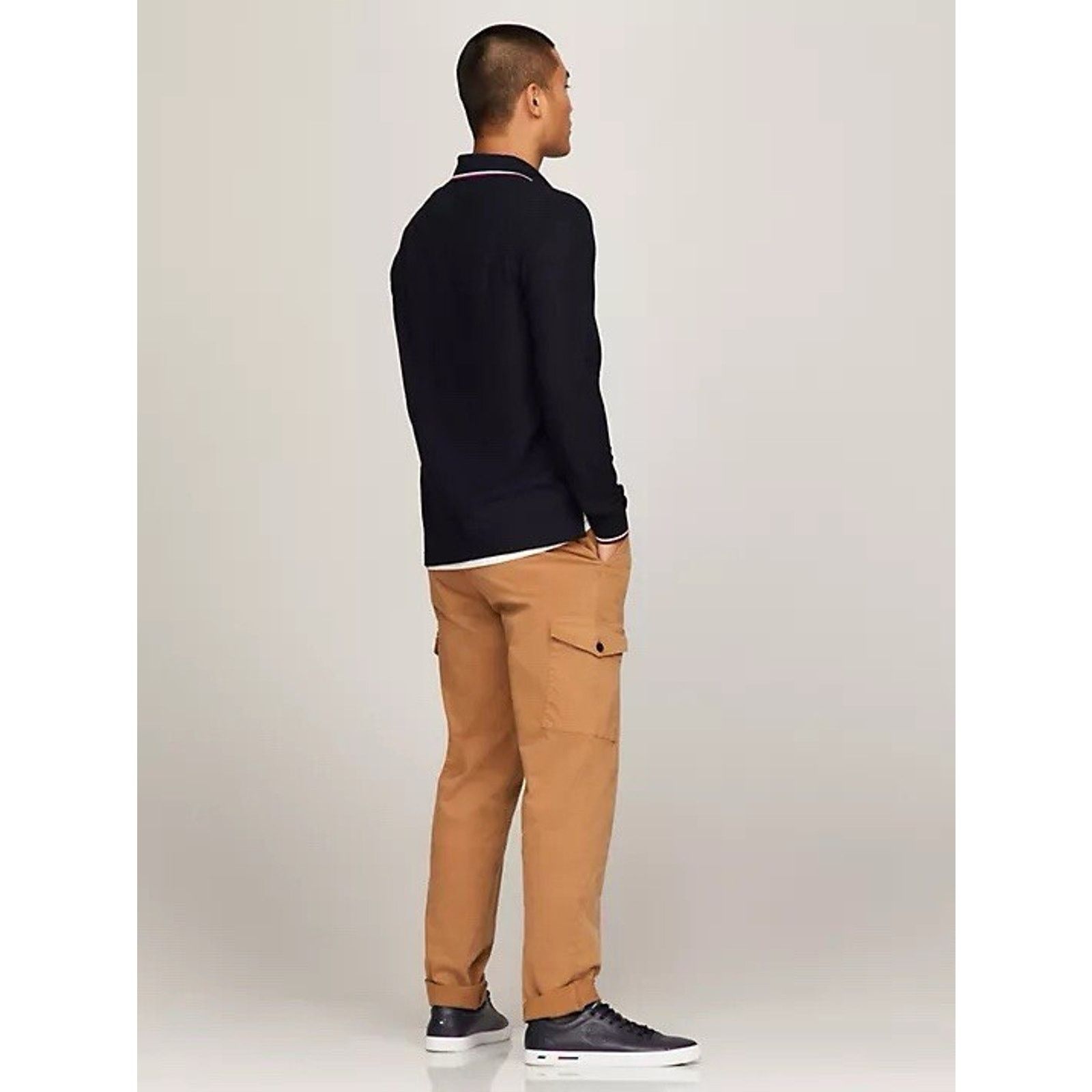 Tommy Hilfiger New Tommy Hilfiger Men Regular Fit Wicking Long Sleeve Polo Size US M / EU 48-50 / 2 - 8 Thumbnail