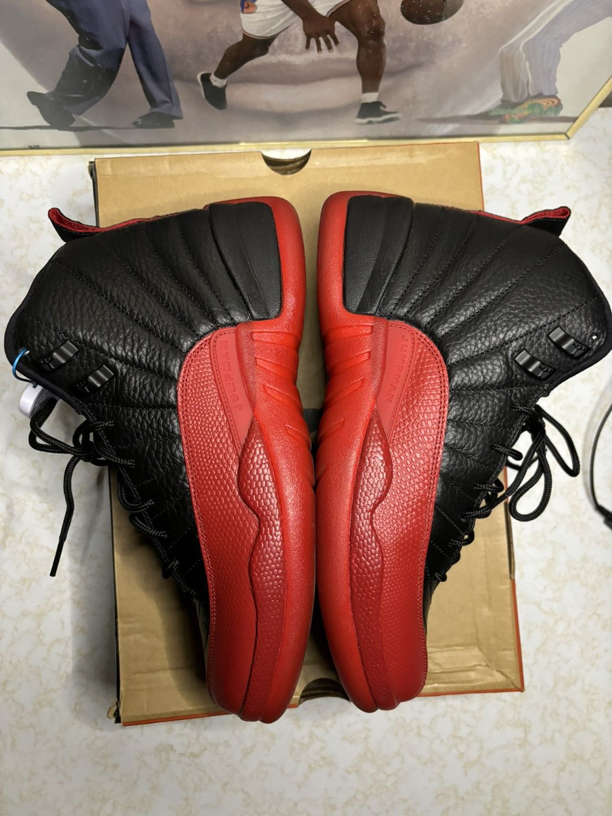Jordan Brand Air Jordan 12 Retro 2016 Flu Game 2016 Size US 9 / EU 42 - 4 Thumbnail
