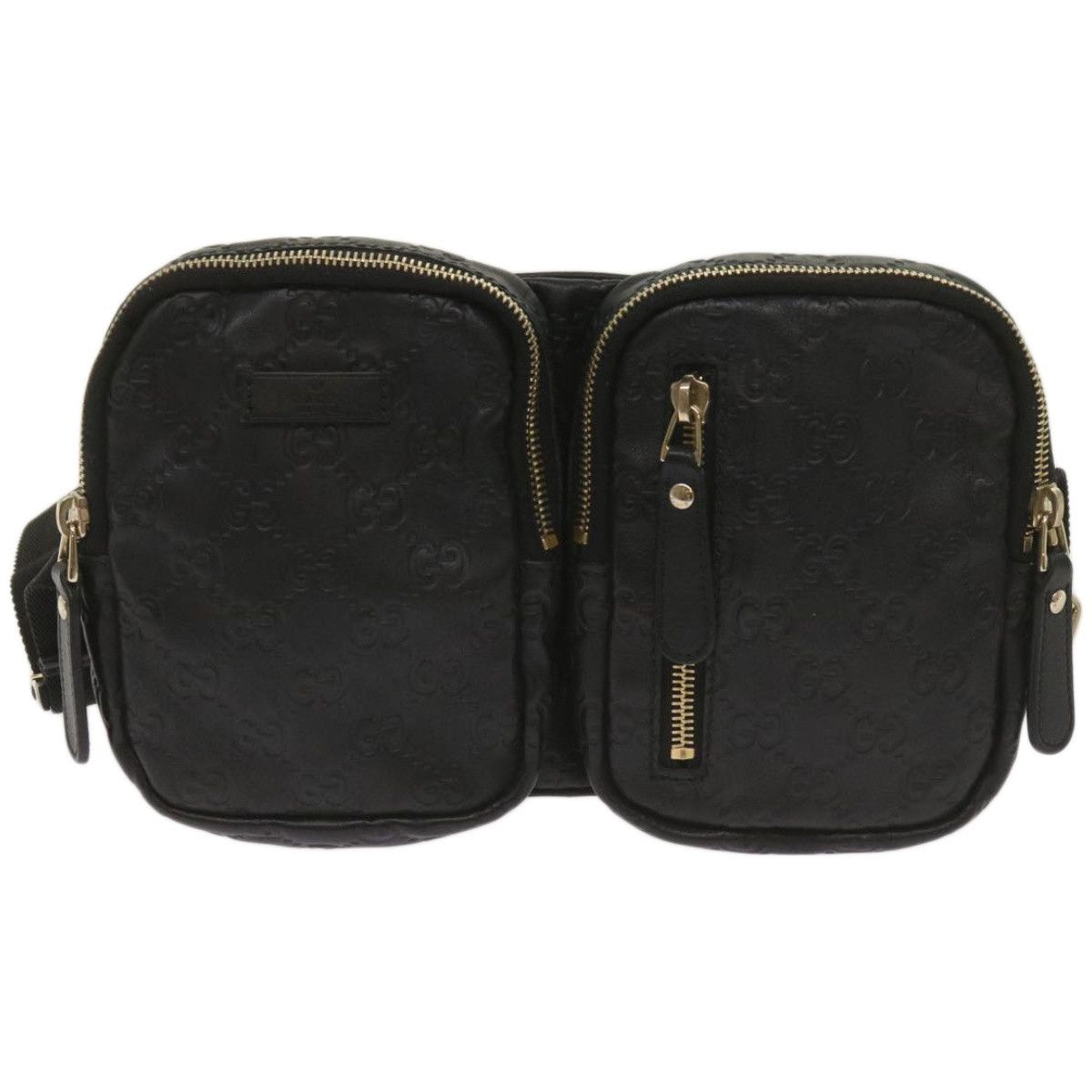 Gucci Gg Signature Black Leather Shoulder Bag (Pre-Owned) Size ONE SIZE - 1 Thumbnail