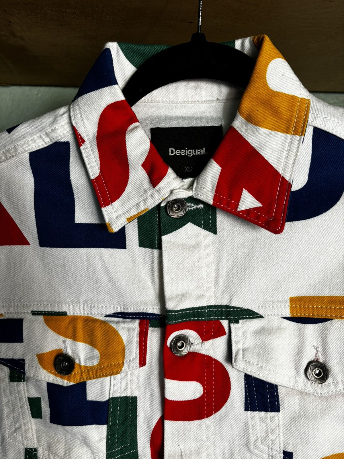 Desigual Desigual Denim Logomania Denim Jacket Size XS / US 0-2 / IT 36-38 - 7 Thumbnail