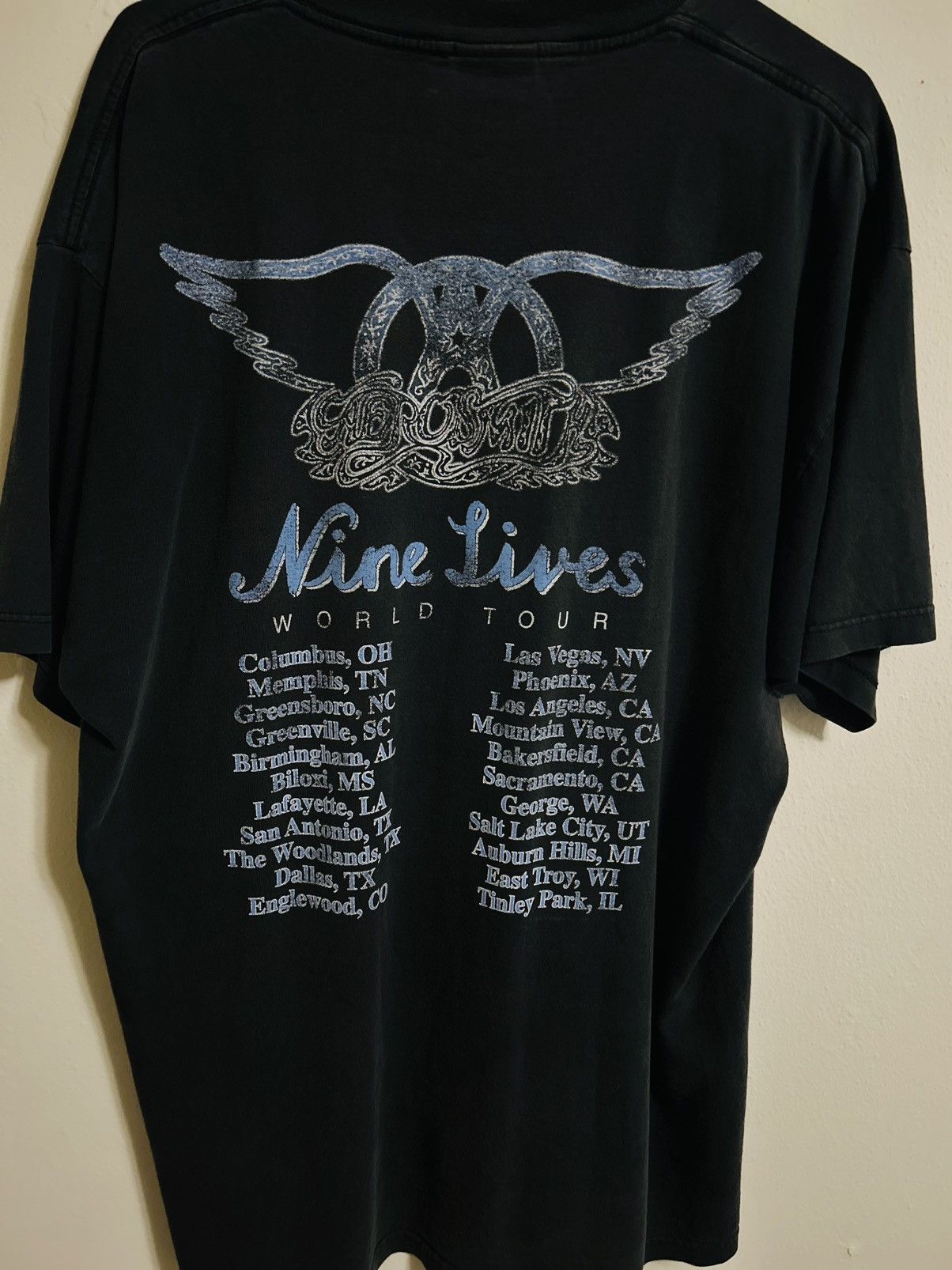 Band Tees × Vintage Vintage Aerosmith nine lives tour T-shirt Size US XL / EU 56 / 4 - 4 Thumbnail