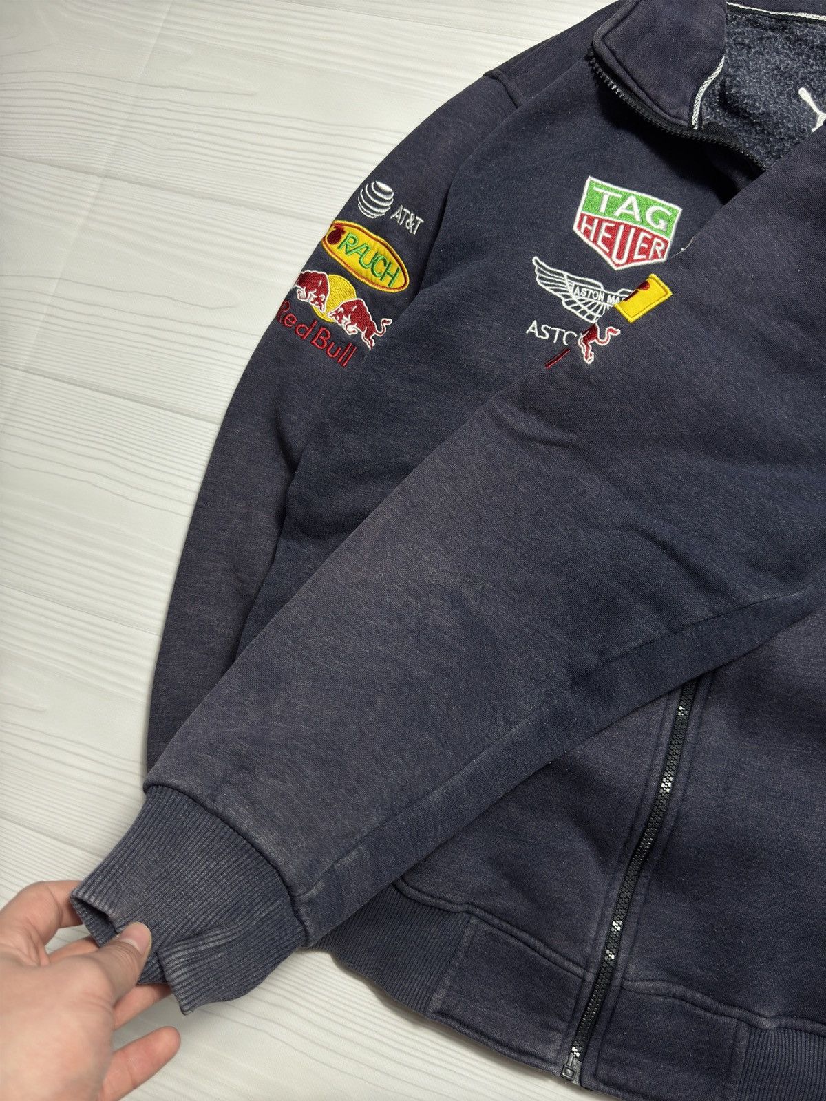 Red Bull Vintage 90s Faded Zip Bomber Red Bull Size US M / EU 48-50 / 2 - 3 Thumbnail