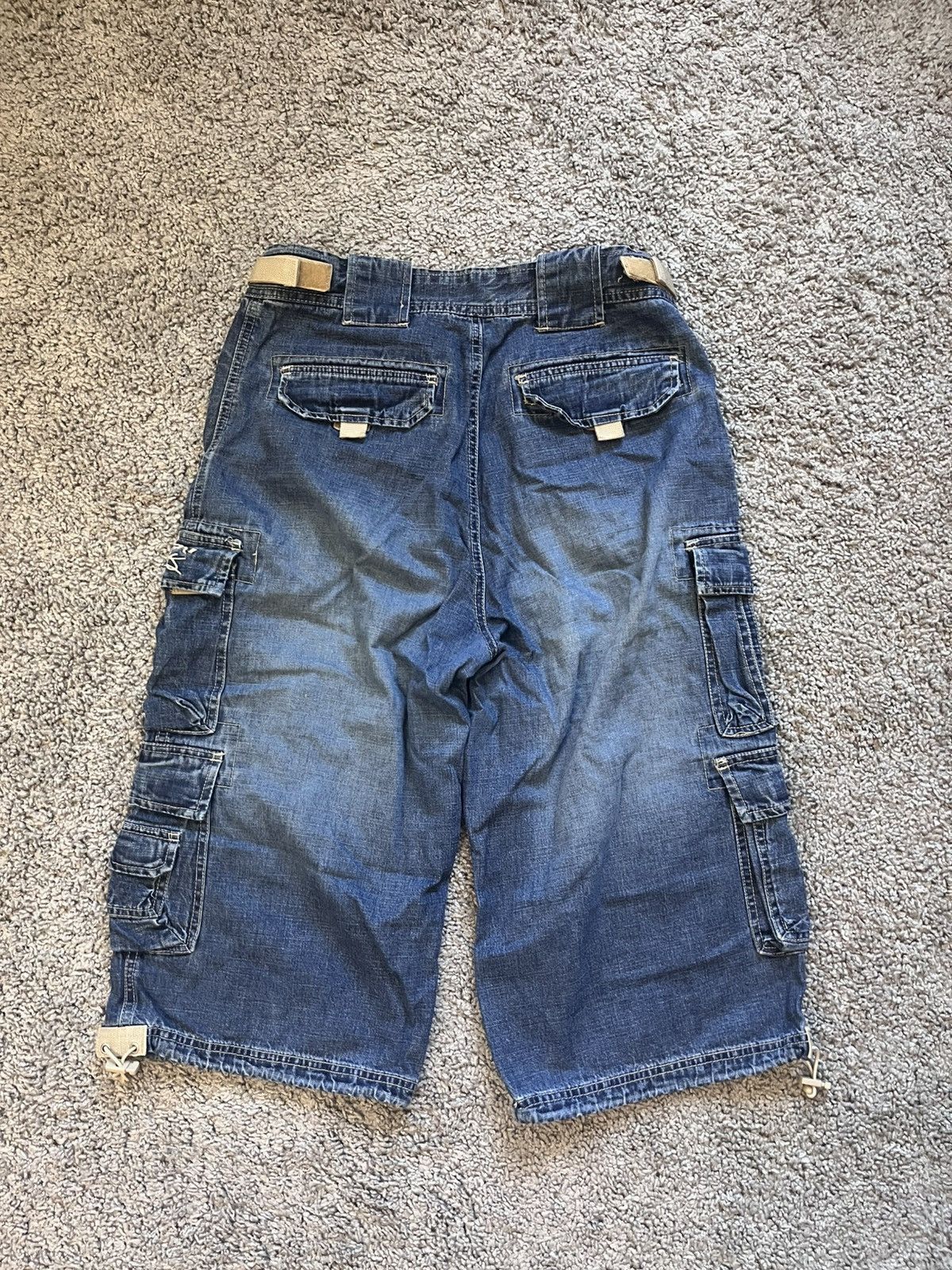 Vintage Y2K Vintage Fishbone Denim Cargo Shorts Hip-Hop Rap Size US 32 / EU 48 - 10 Thumbnail