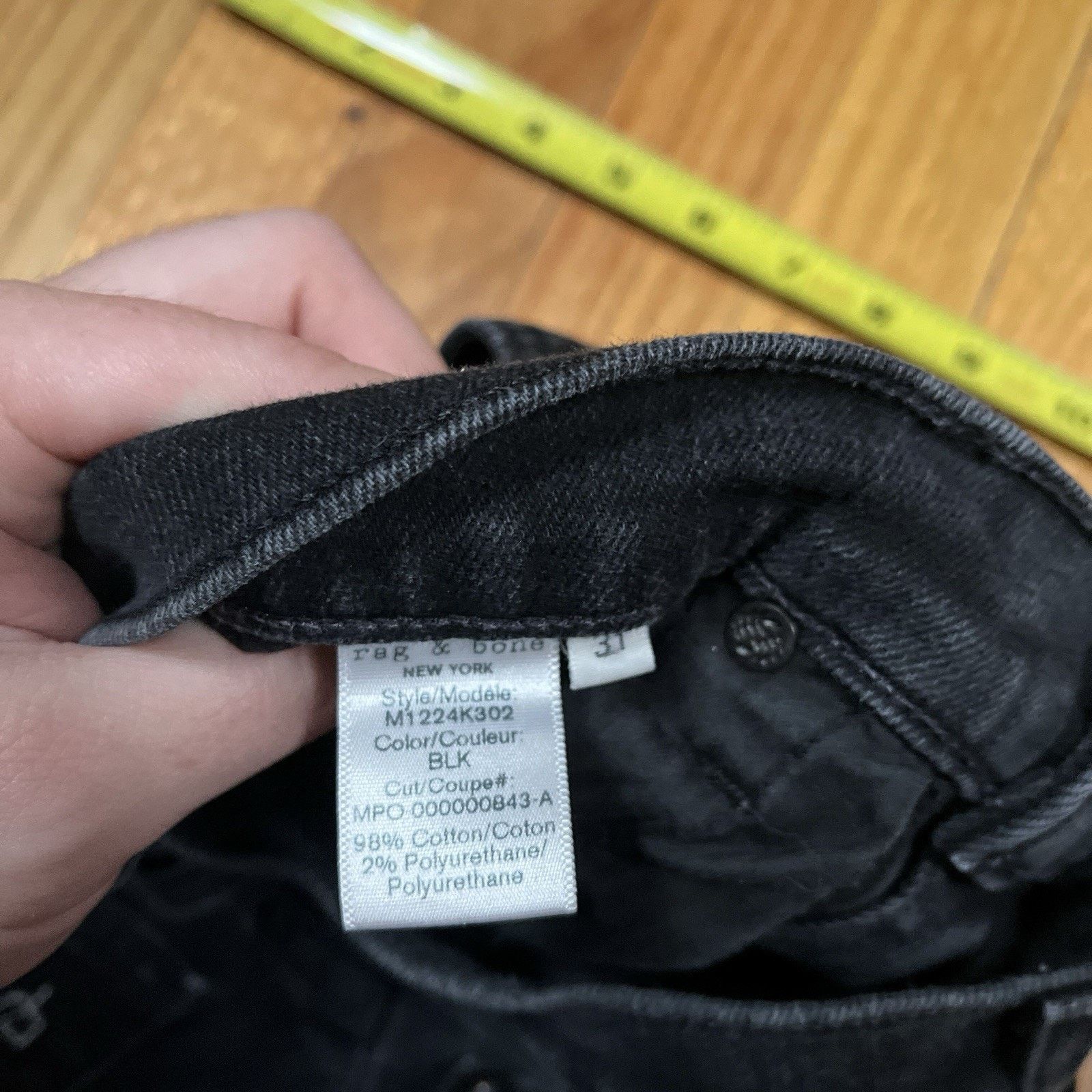 Rag & Bone Rag & Bone Extra Slim Jeans Black Fit 1 Stretch USA Made Size US 30 / EU 46 - 4 Thumbnail