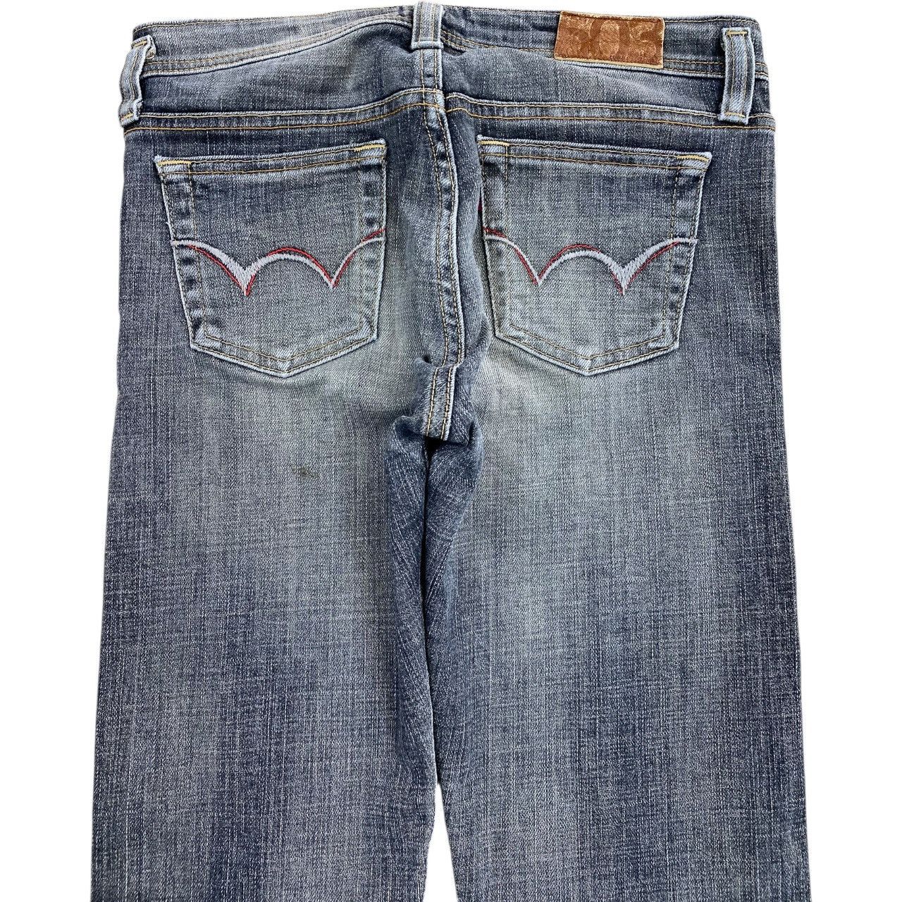 Edwin Edwin 503 Faded Black Wash Style Flare Jeans Size US 28 / EU 44 - 4 Thumbnail