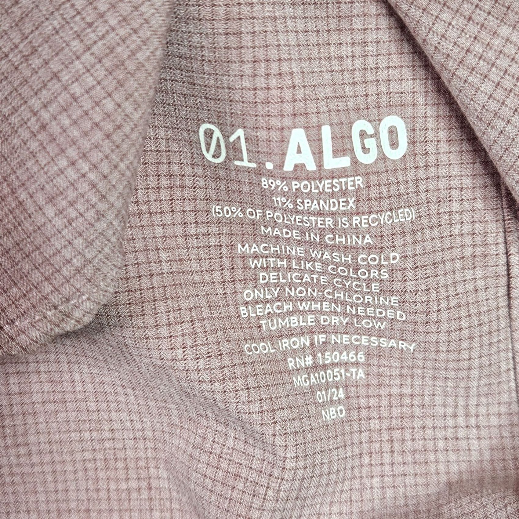 Vintage 01.ALGO Performance Shirt XL Tall Pink Short Sleeve Button Up Quick Dry UPF 40 Shirt XL Pink Short Sleeve Button-Up 01.ALGO Mens Regular Modern Shirt Size US XL / EU 56 / 4 - 6 Thumbnail