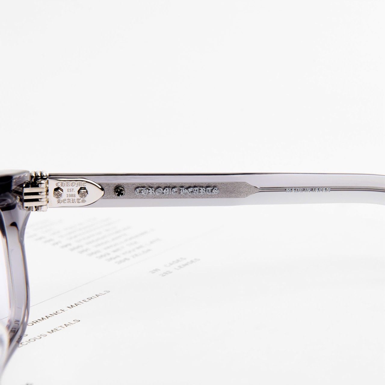Chrome Hearts CHROME HEARTS TRYPOLEAGAIN GRAPHITE GLASSES Size ONE SIZE - 4 Thumbnail