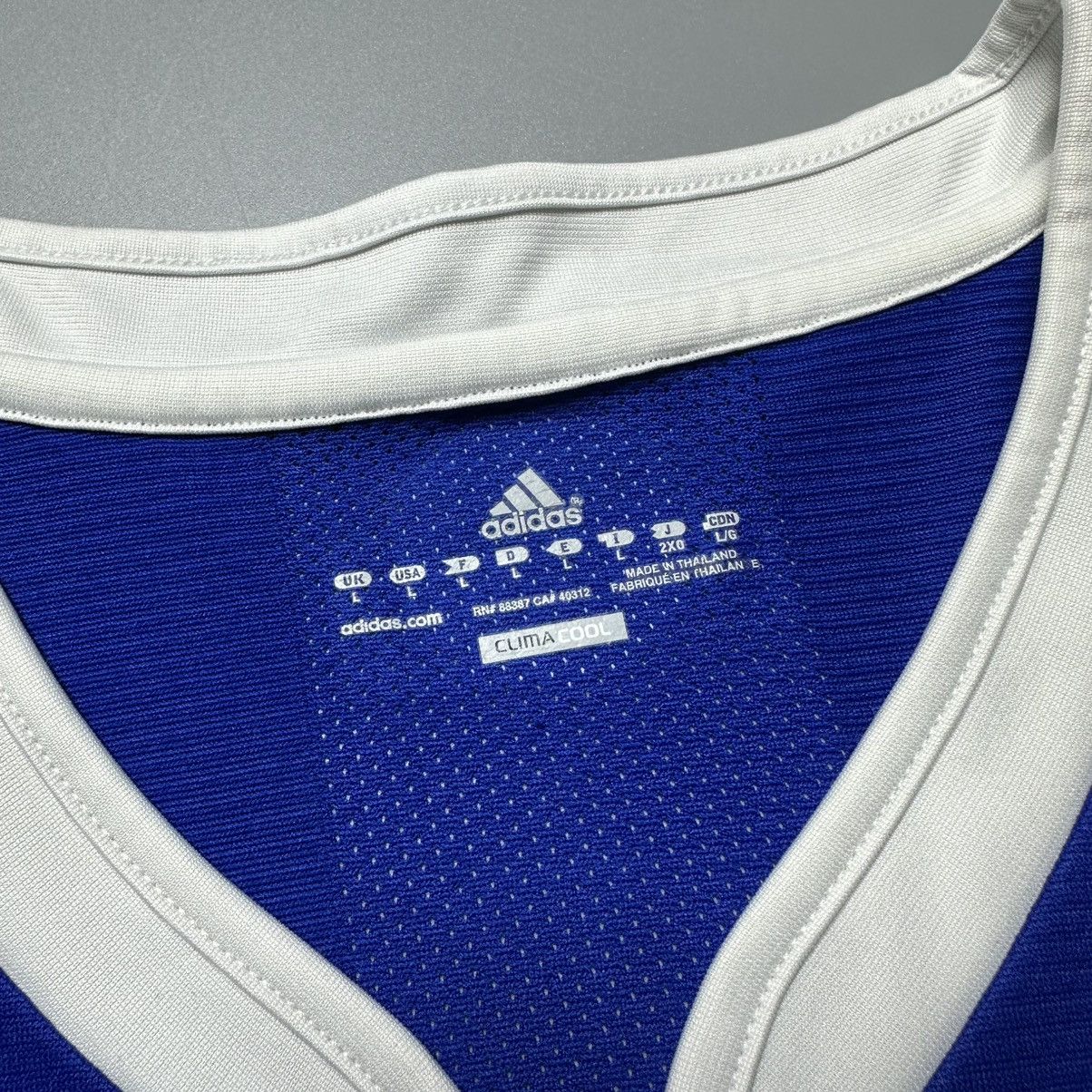 Adidas ARGENTINA ADIDAS 2010 WORLD CUP SOCCER AWAY JERSEY #10 MESSI Size US L / EU 52-54 / 3 - 7 Thumbnail