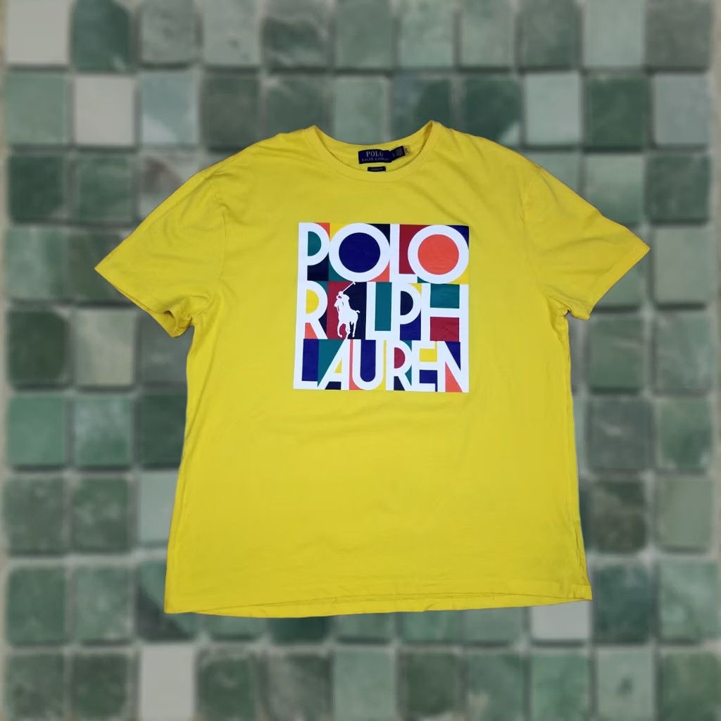Ralph Lauren VINTAGE Ralph Lauren POLO Shirt Mens T-Shirt Round Neck SZ Large Black Cotton Short Sleeve Classic Polo Tee 90s Theme Size US L / EU 52-54 / 3 - 1 Thumbnail