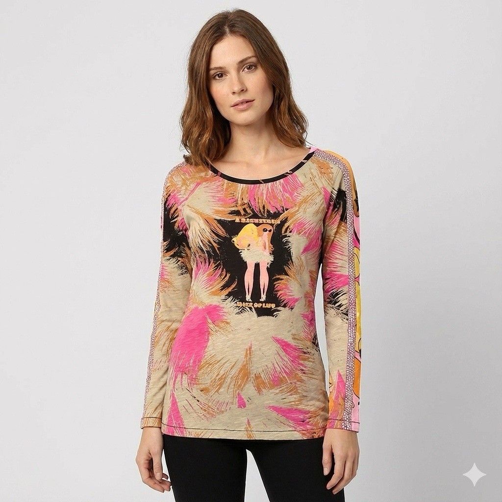 Custo Barcelona Custo Barcelona Floral Sequin Long Sleeve Top - M Size M / US 6-8 / IT 42-44 - 1 Thumbnail