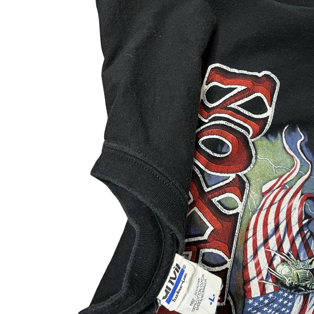 Vintage Y2k Saxon usa band tour tshirt Size US L / EU 52-54 / 3 - 4 Thumbnail