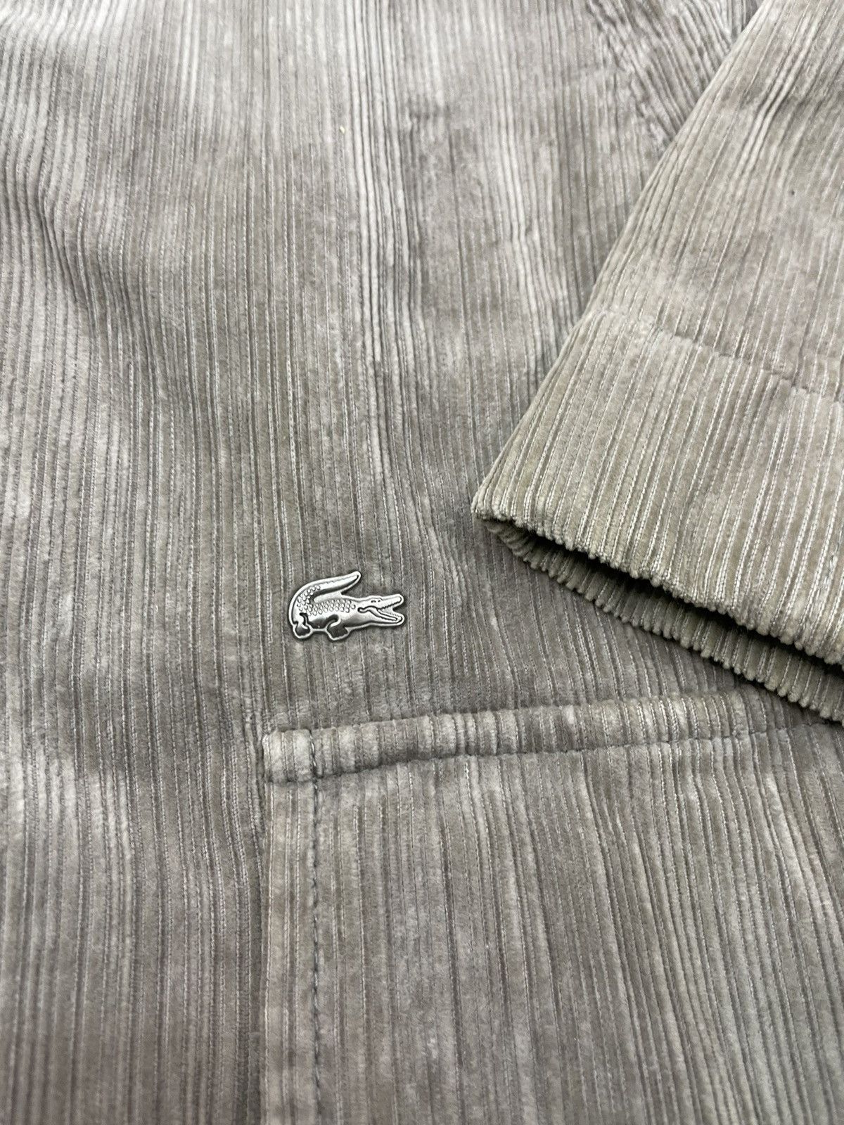 Lacoste Vintage Lacoste Corduroy Jacket Parka Sherpa Hoodie Size US XL / EU 56 / 4 - 7 Thumbnail