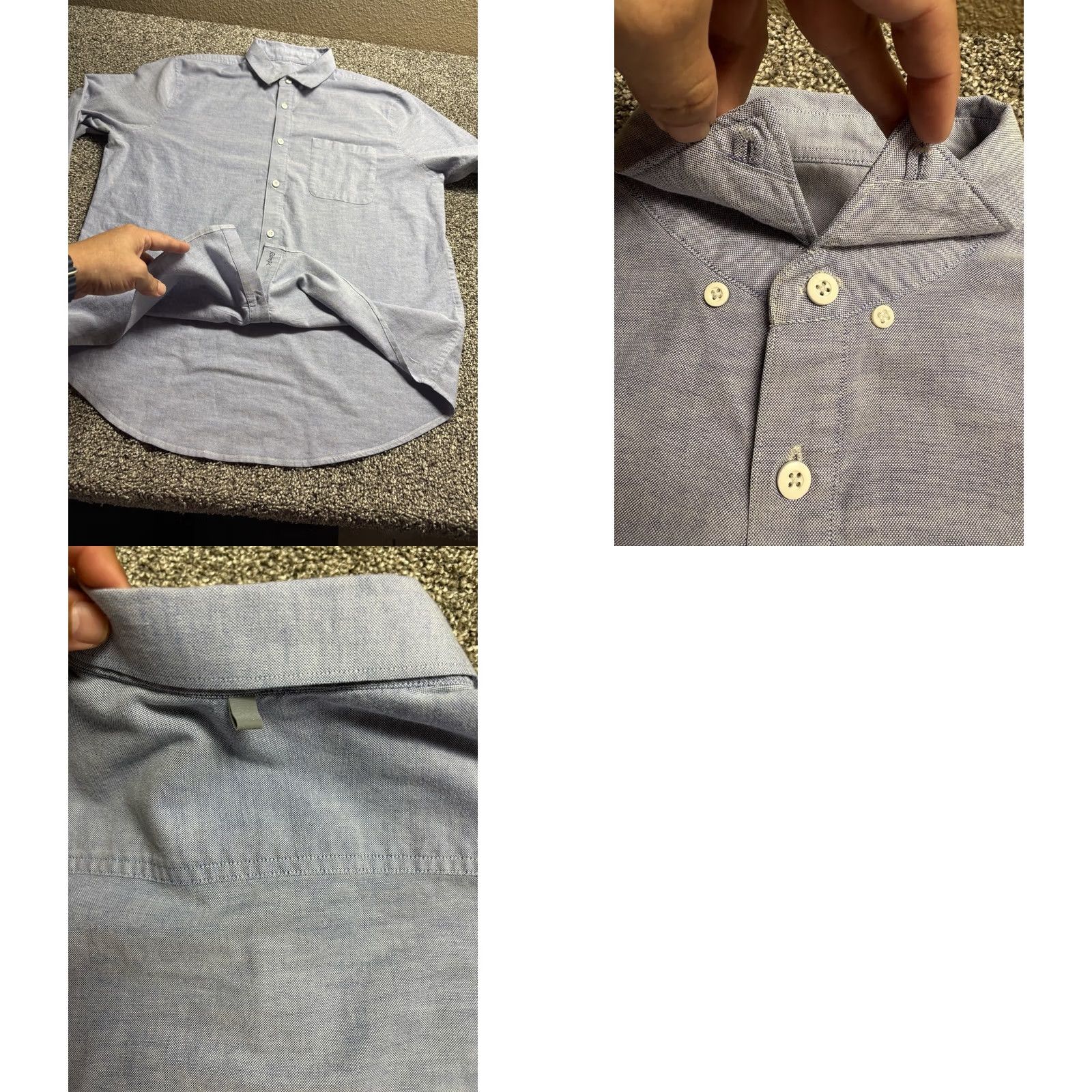 Lululemon Lululemon Oxford Button Up Shirt Mens Large Blue Long Sleeve Stretch Woven Shirt Size US L / EU 52-54 / 3 - 8 Thumbnail