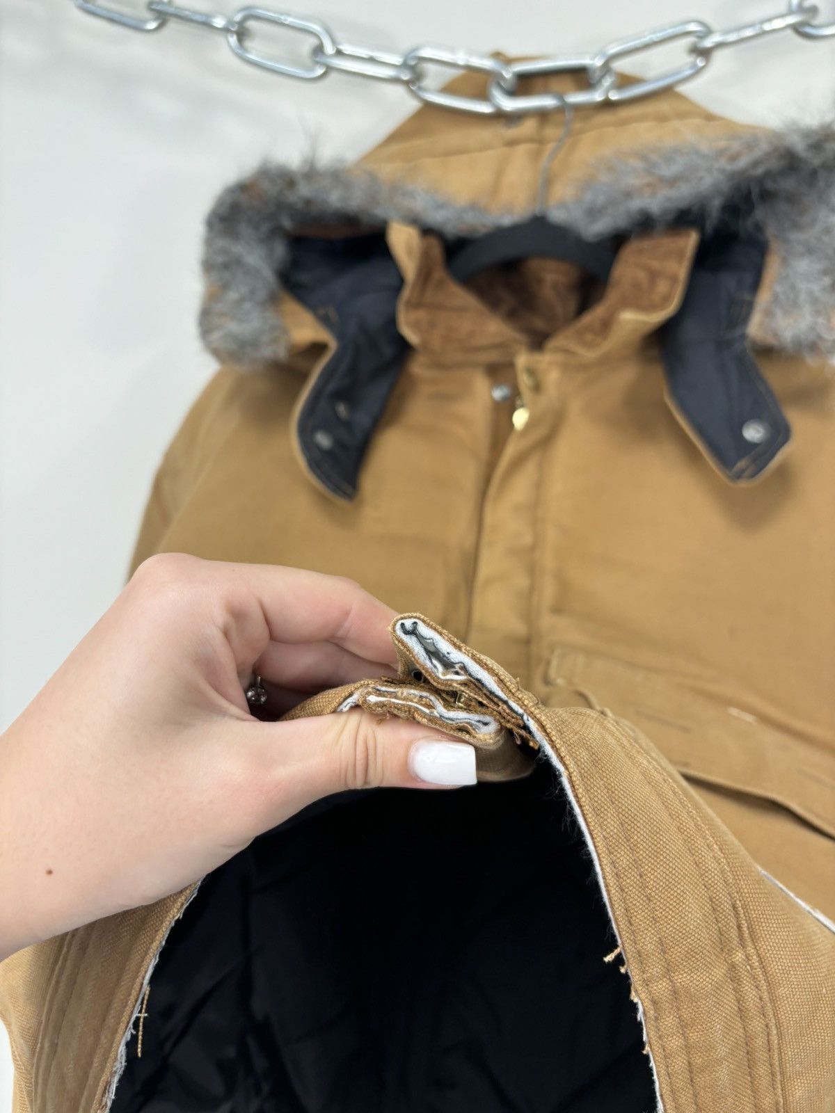 Carhartt Vintage 90s Carhartt USA Workwear Hooded Boxy Cropped Jacket Size US L / EU 52-54 / 3 - 18 Thumbnail