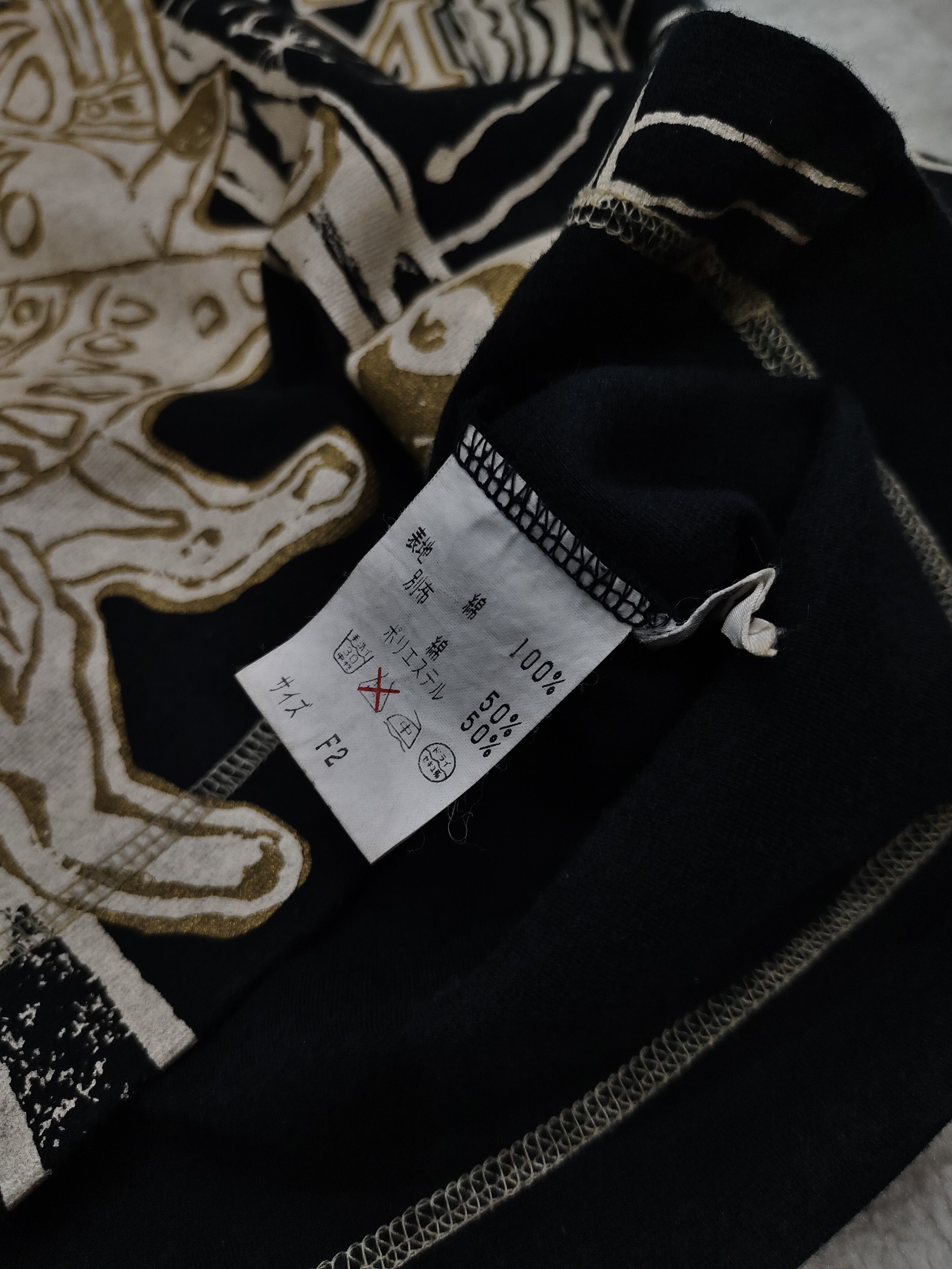 Kansai Yamamoto DOPE🔥Vtg Kansai O2 Unicorn Art Gold Print Tshirt Size US L / EU 52-54 / 3 - 6 Thumbnail