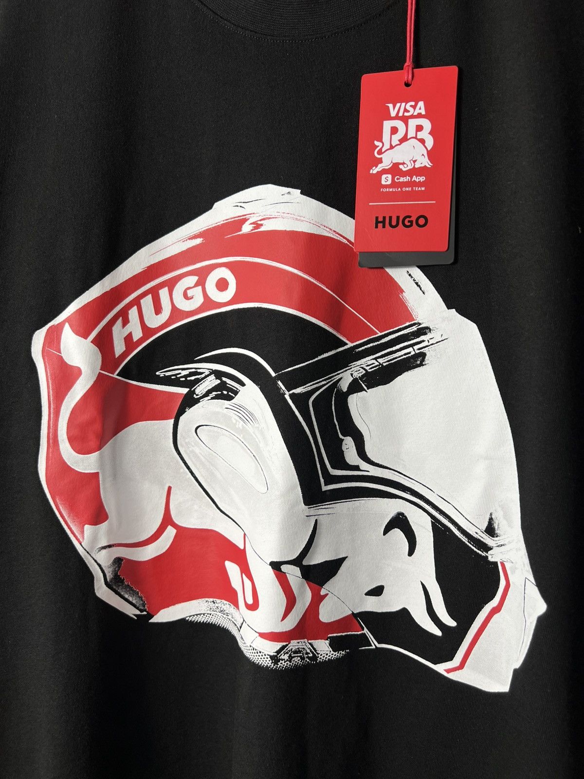 Hugo HUGO Red Bull Racing F1 Helmet Graphic T-Shirt Black Size M Size US M / EU 48-50 / 2 - 7 Thumbnail