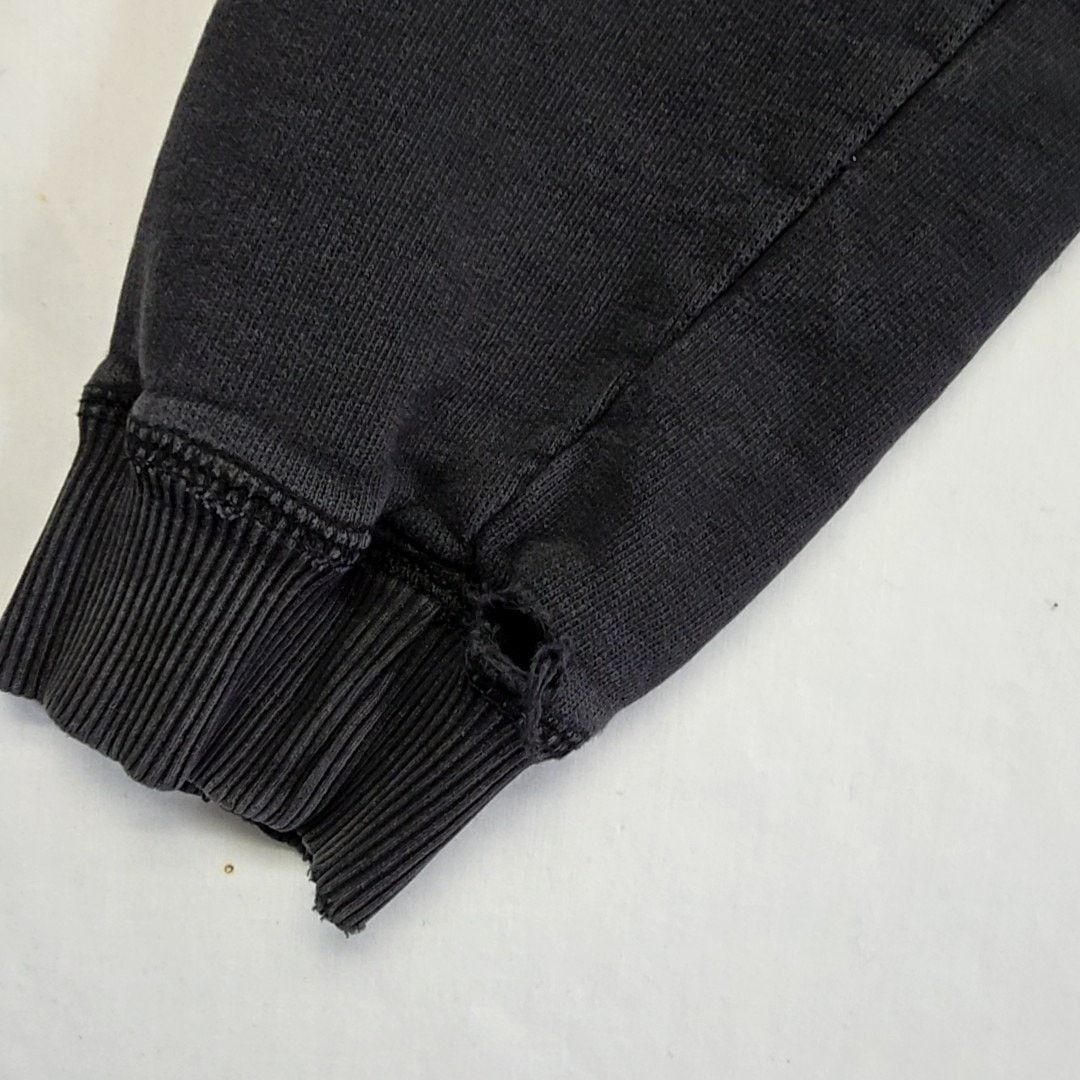 Levi's Levi's Black Hoodie Zipper Front Large Cropped Sweatshirt Size L / US 10 / IT 46 - 7 Thumbnail