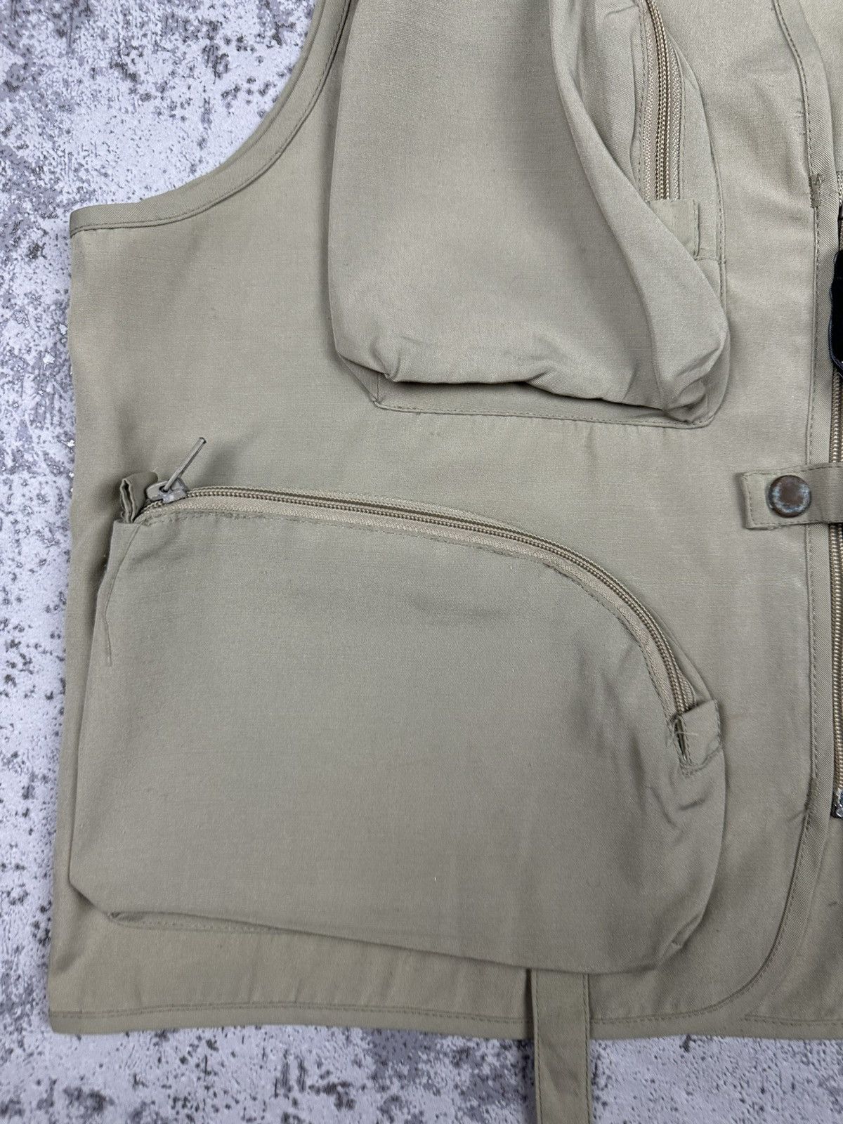 Japanese Brand Tactical Fishing Vest Beige Multi Pocket Outdoor Utility Size US L / EU 52-54 / 3 - 3 Thumbnail