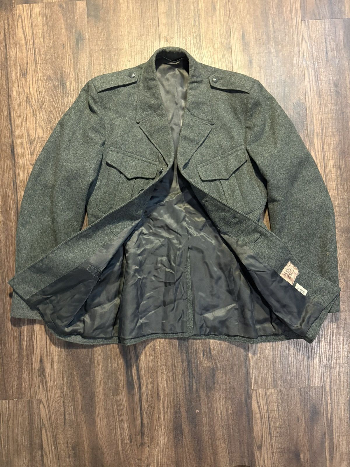 Vintage 🔥Vintage Men Swiss Army Wool Jacket Uniform Military Grey🔥 Size US M / EU 48-50 / 2 - 2 Thumbnail